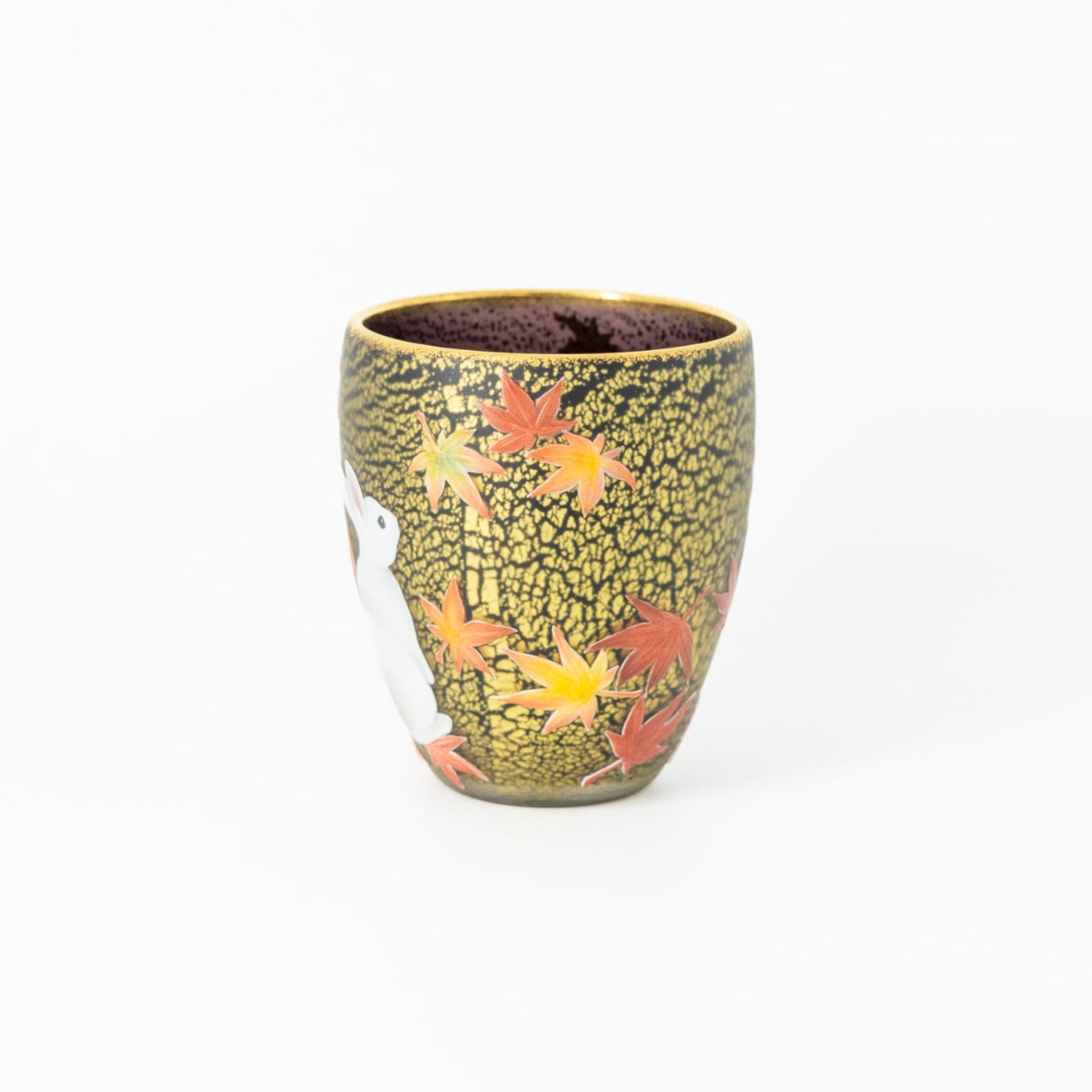 ぐい呑「兎」紅葉