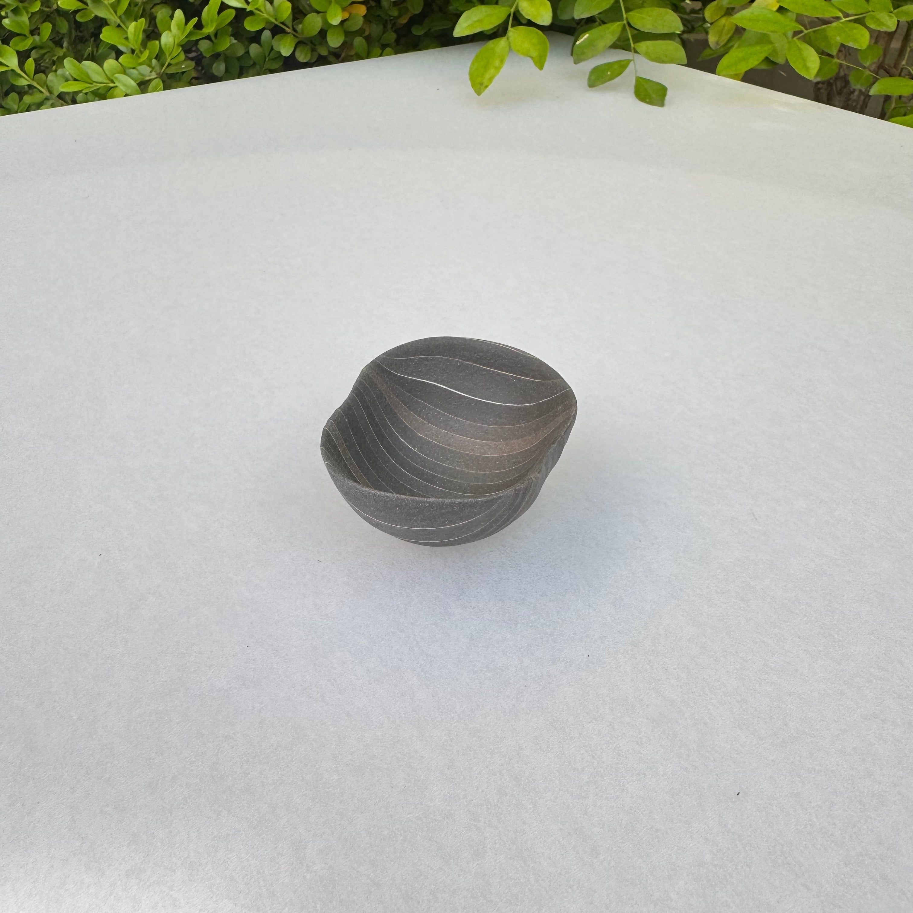 炭化積層刳貫手 ぐい吞