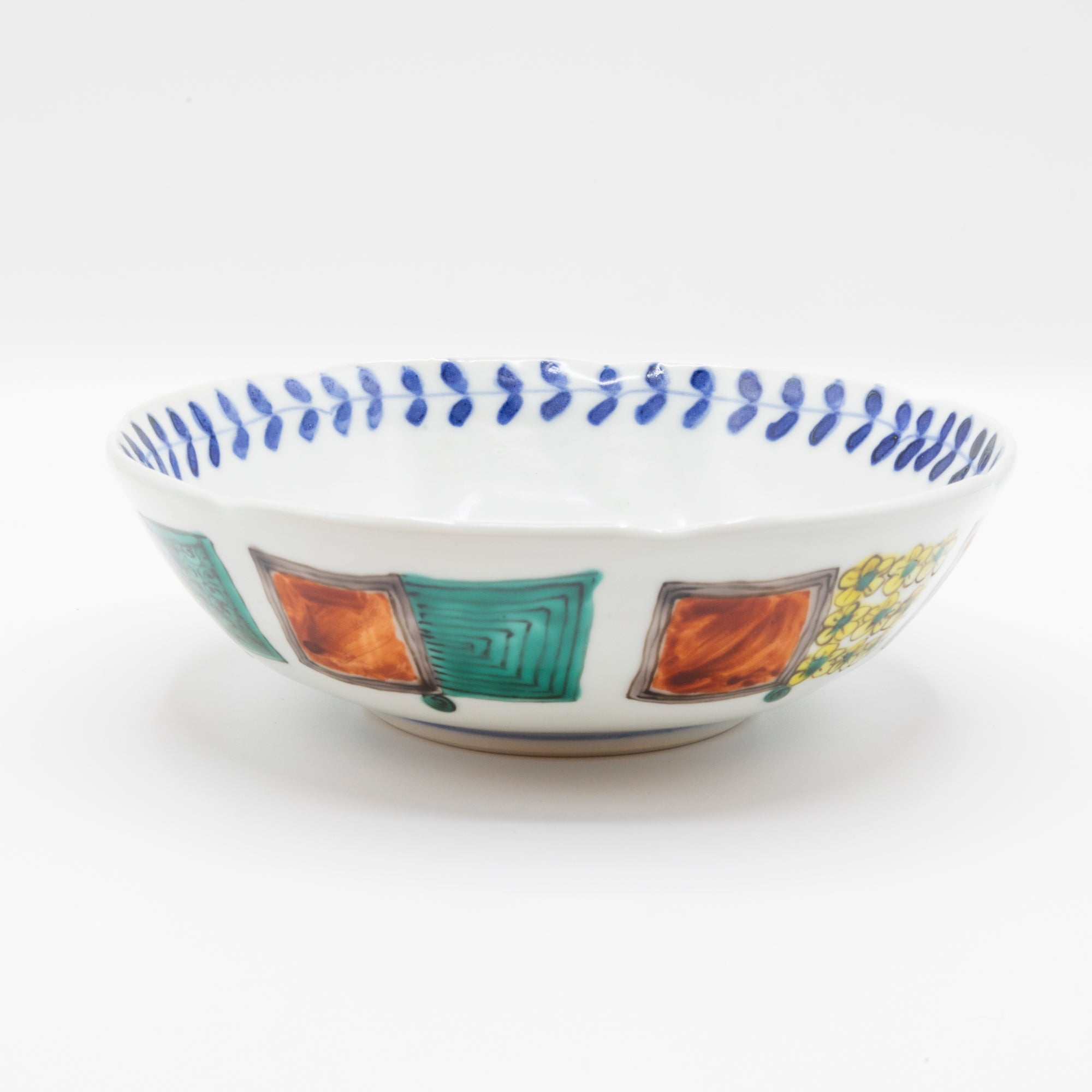 正木春蔵作の陶磁器「色絵染附 七輪浅鉢 A」