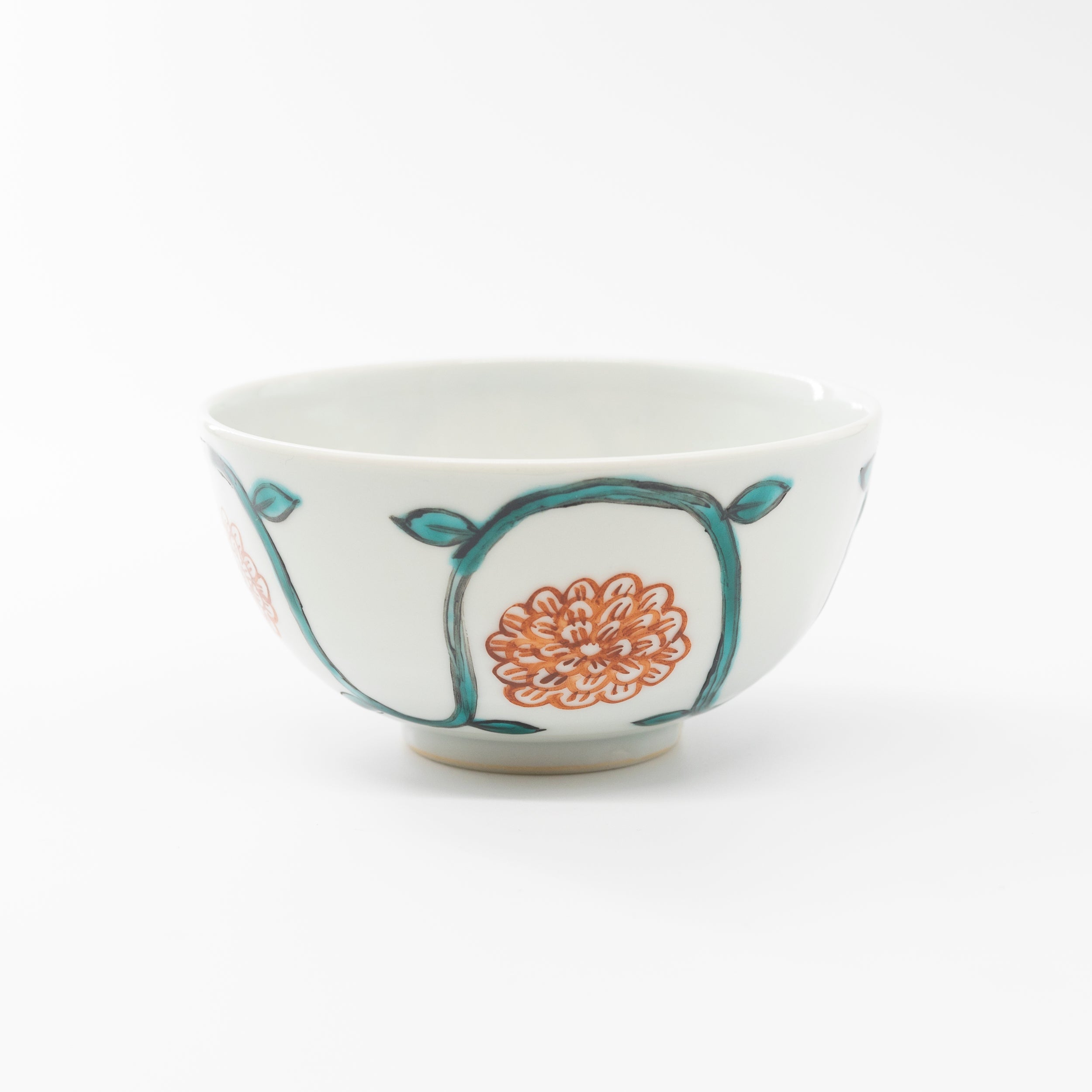 Colored peony rice bowl
