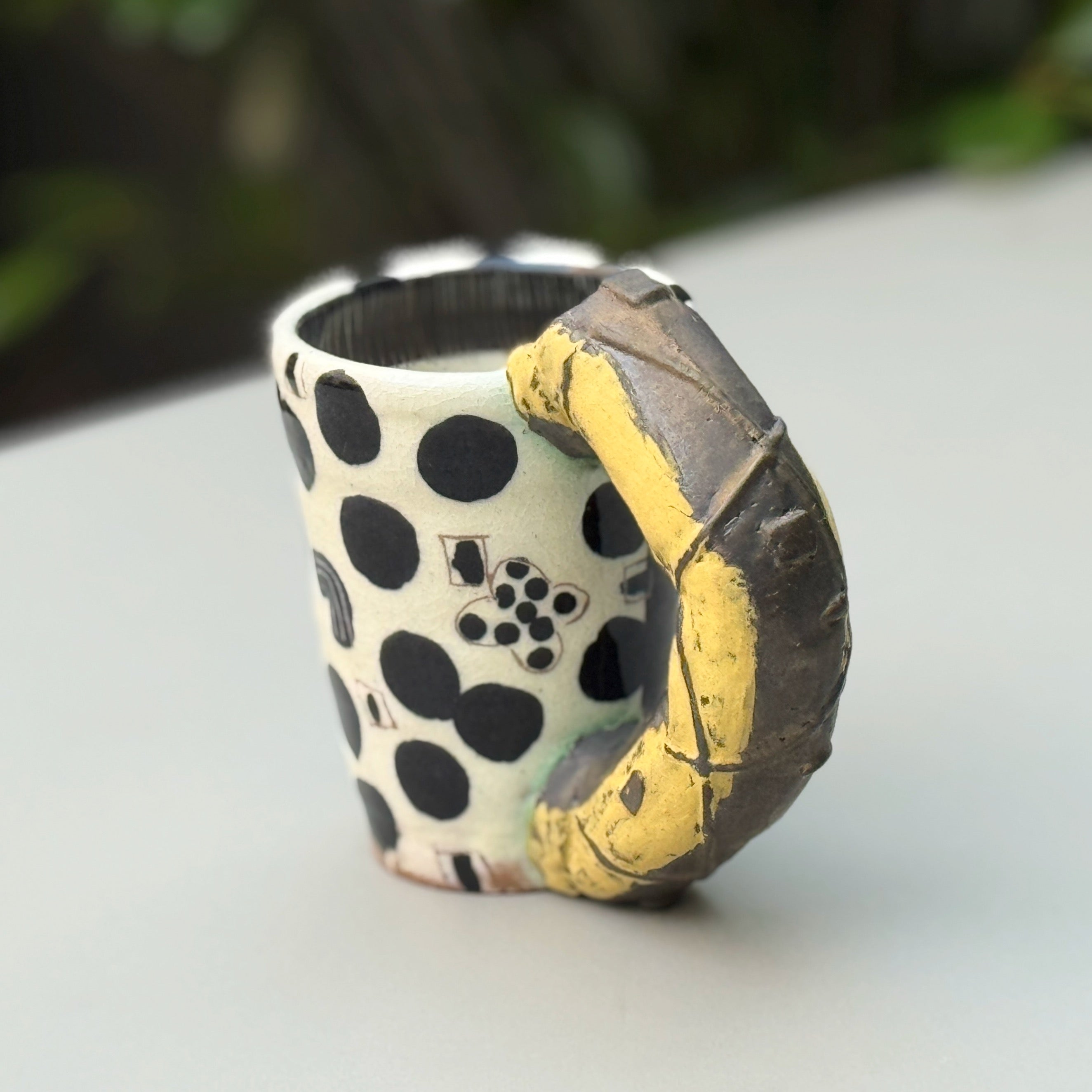 Colored Metallic Futo Mug Yellow