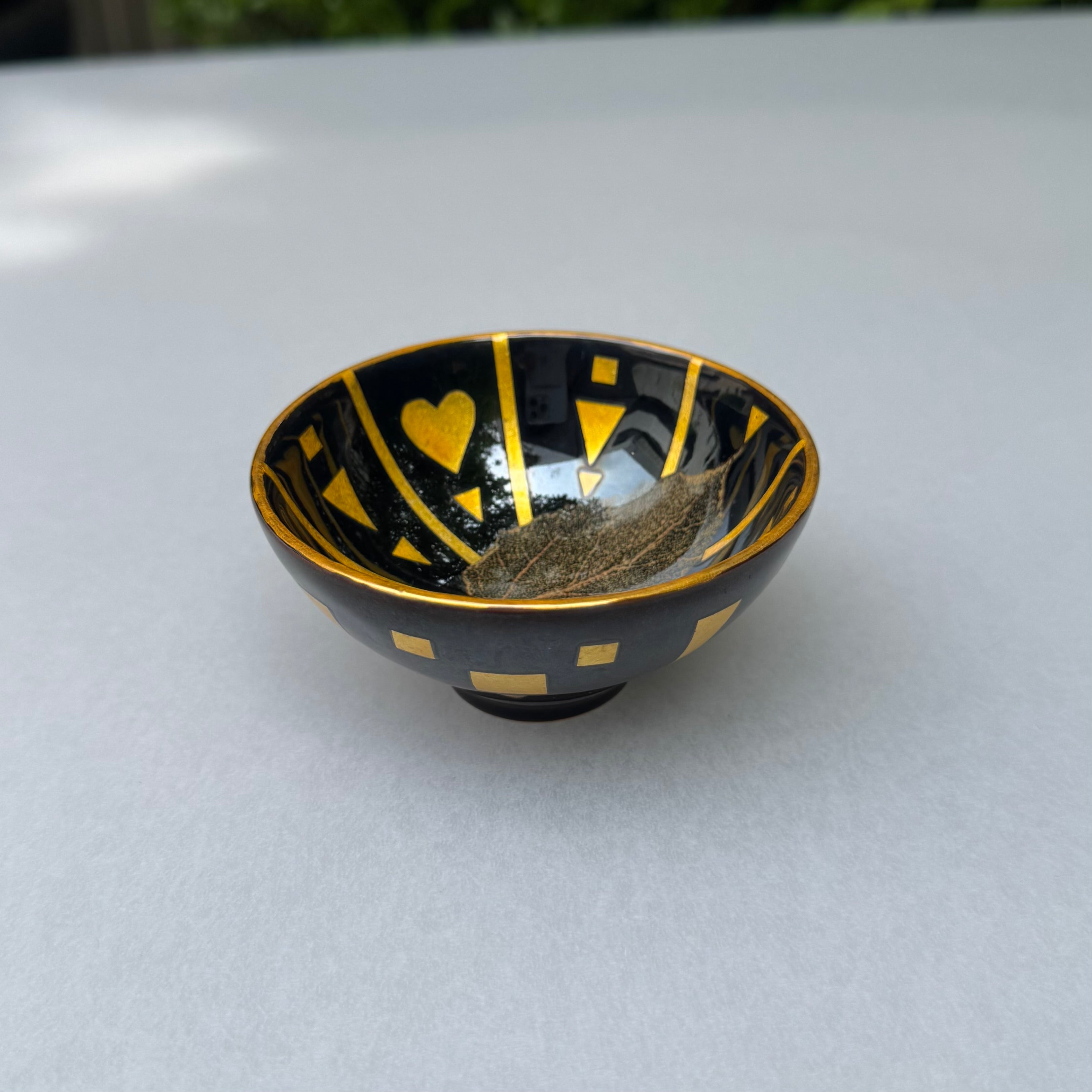38_金彩木の葉天目杯