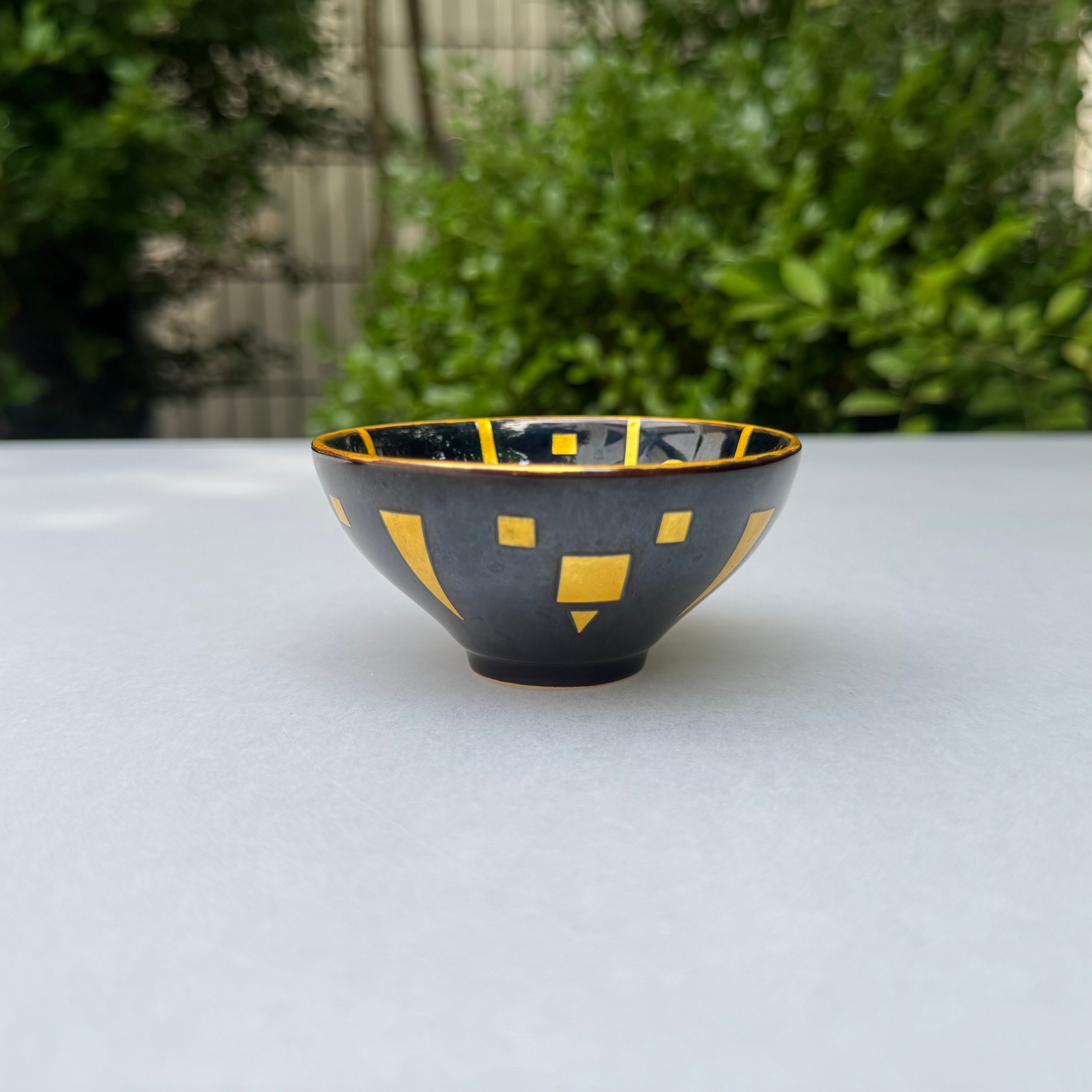 38_金彩木の葉天目杯