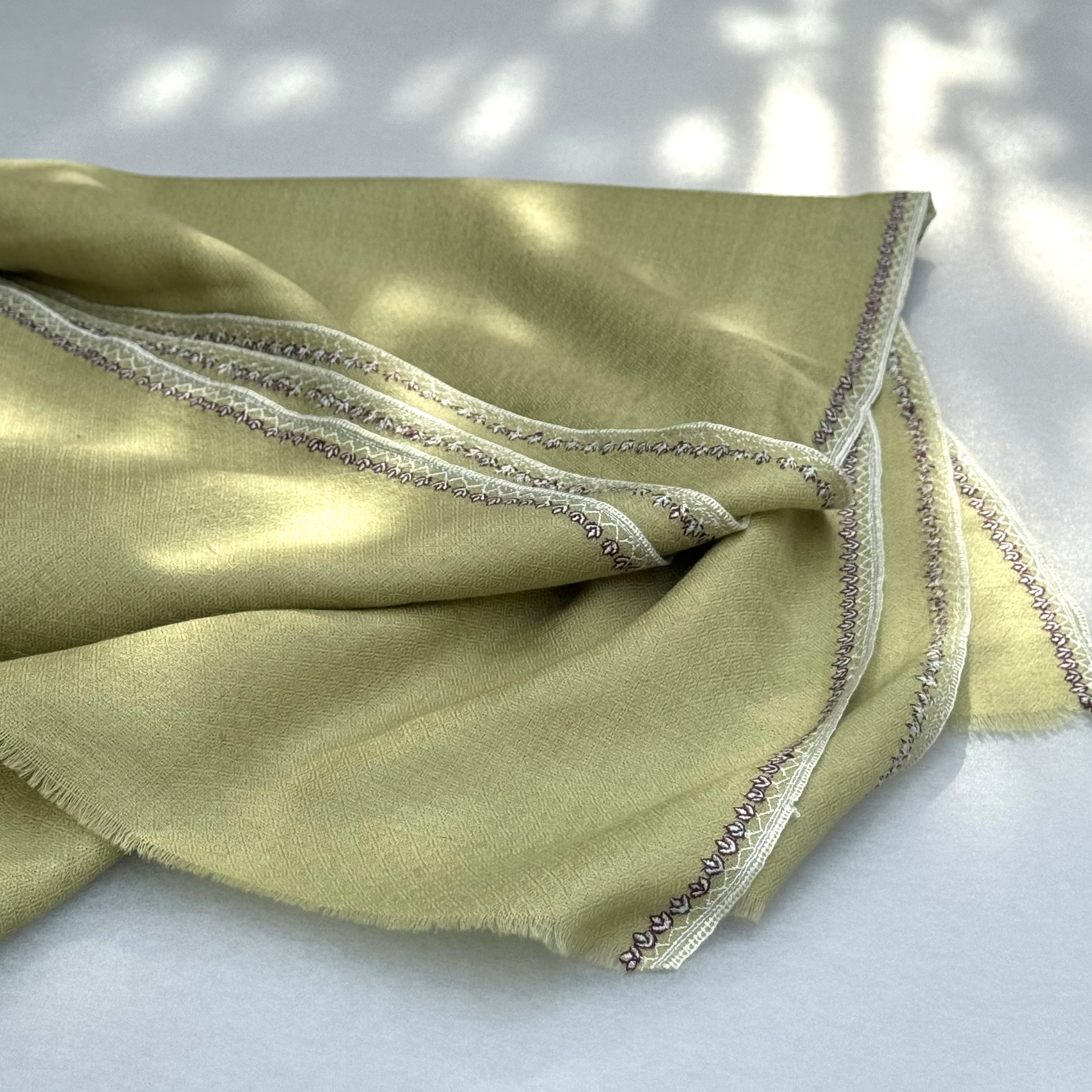 パシュミナストール ソズニ サイドライン リーフ