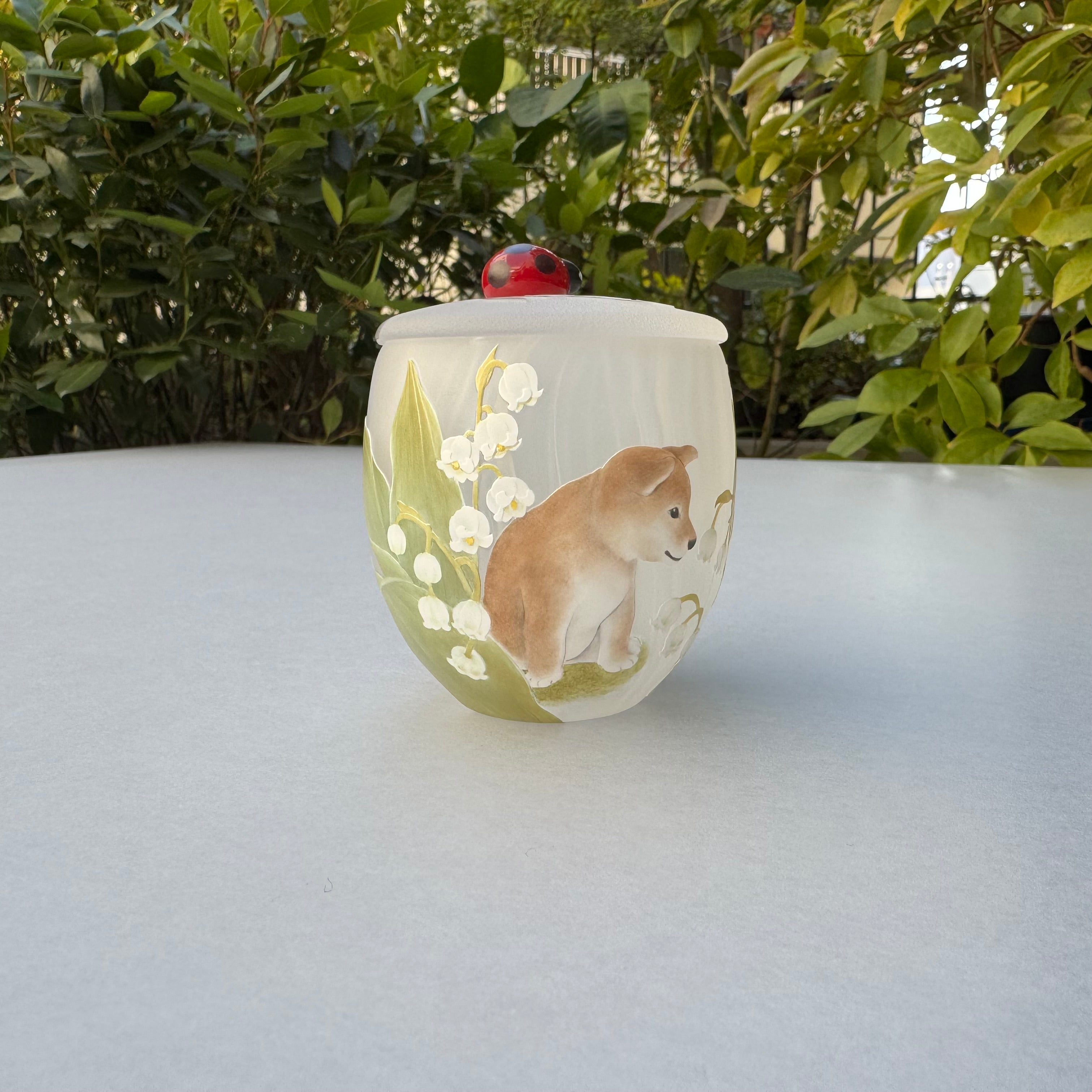 23_Lidded Container "Spring Walk"