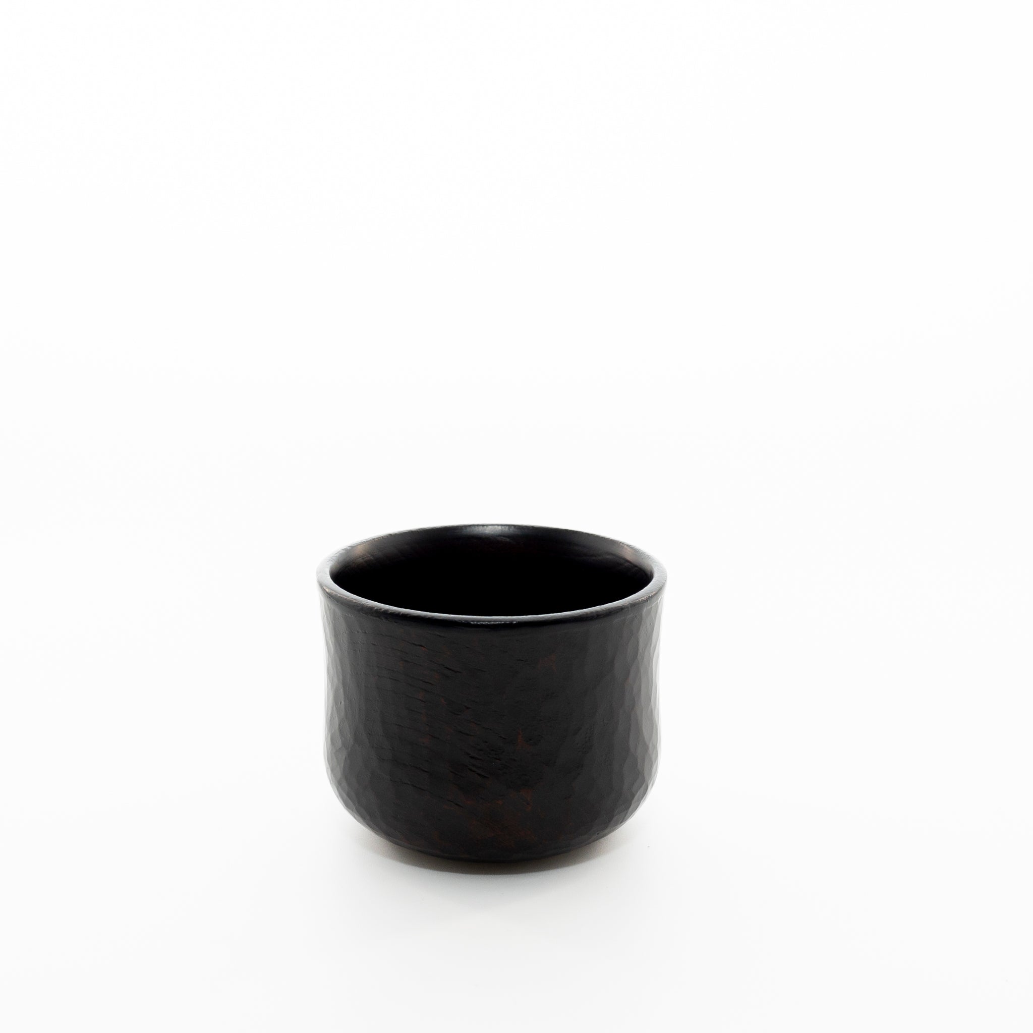 Zelkova sake cup with sword marks