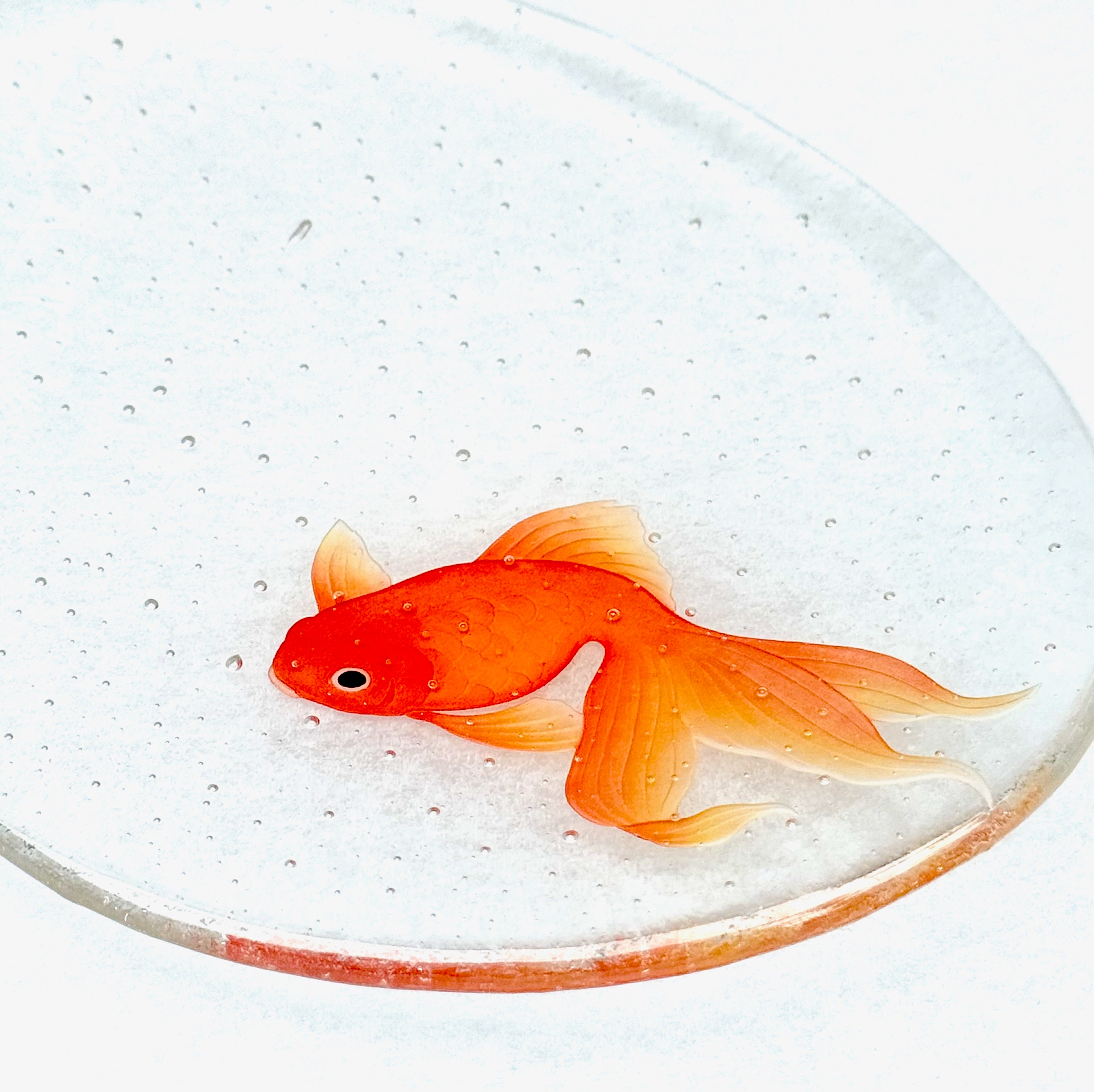 楕円皿「金魚」