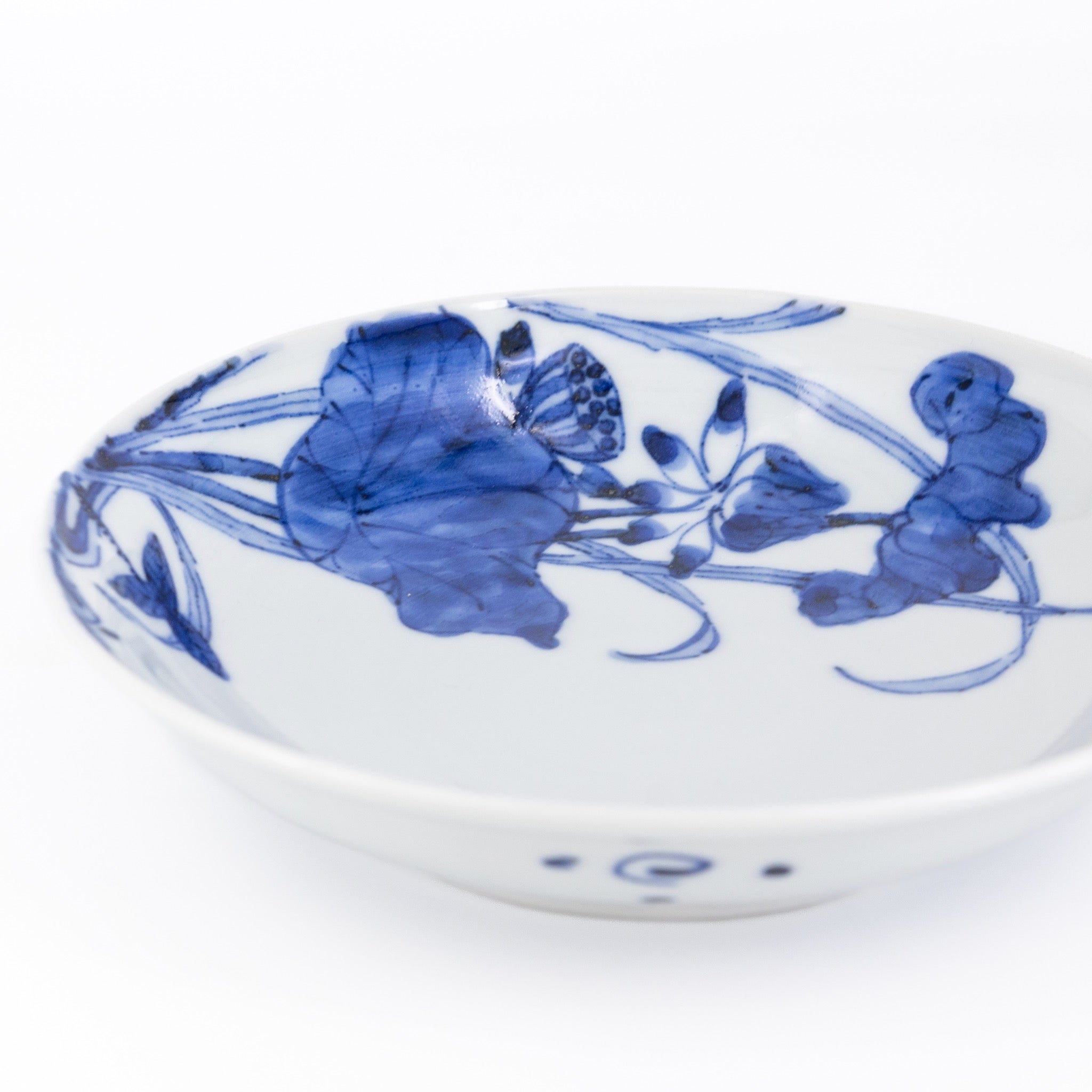 蓮池片身図深皿(6寸)