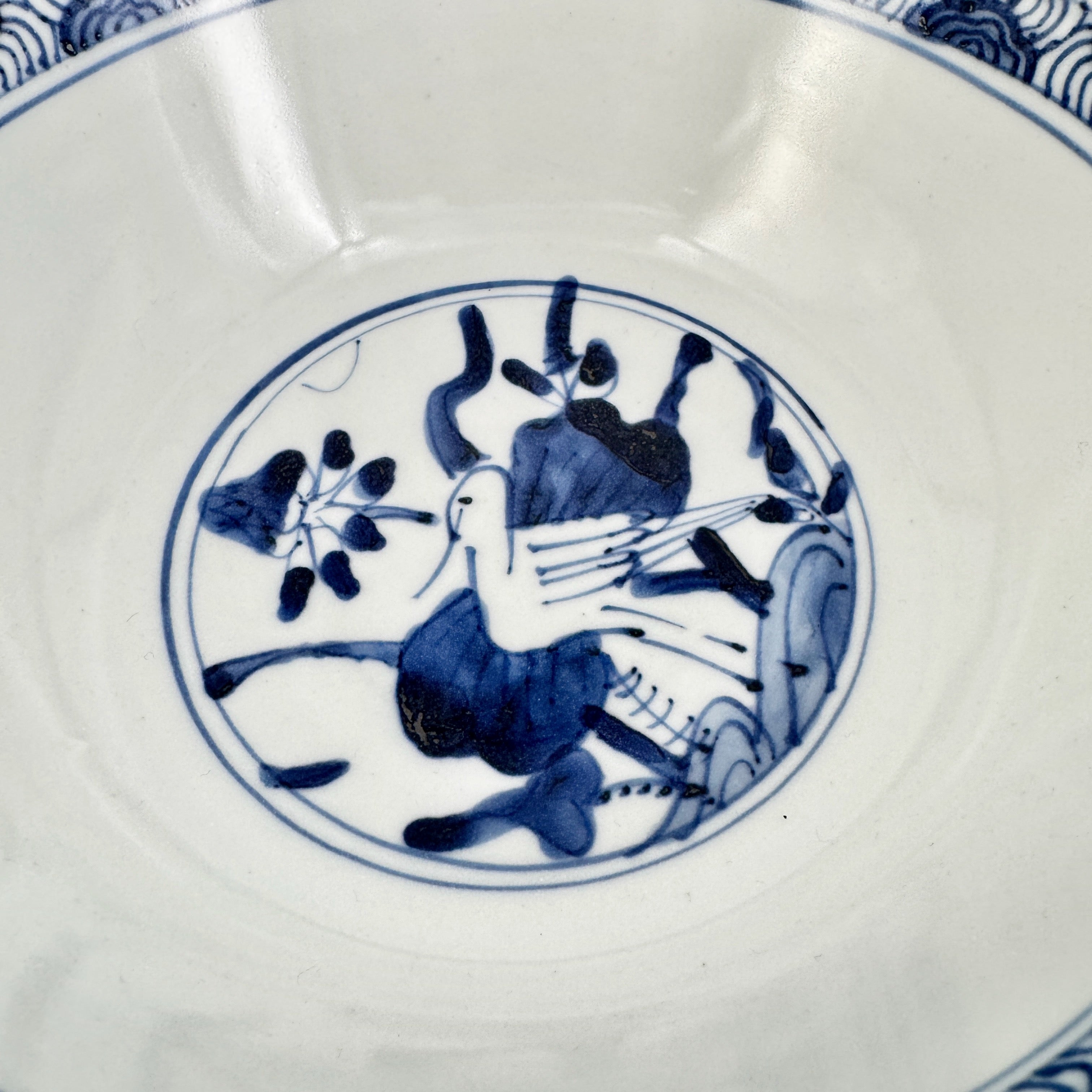 蓮鷺牡丹文鉢(21cm)