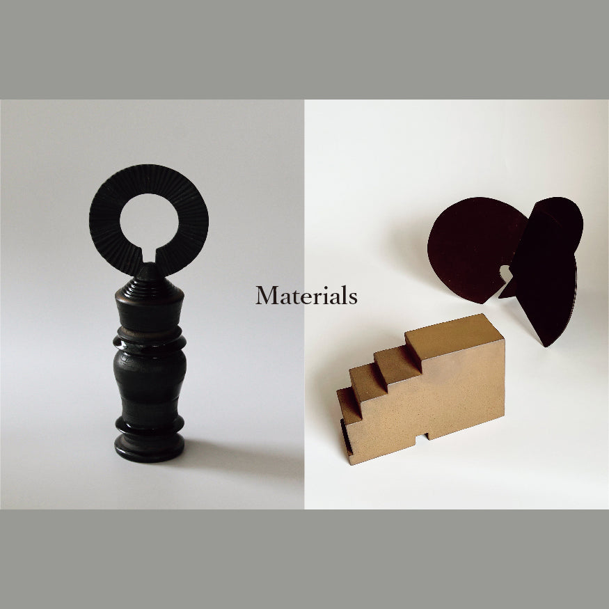 望月薫展「Who / materials」の案内DM（六本木 courage de vivre、2024年7月20日〜7月28日）