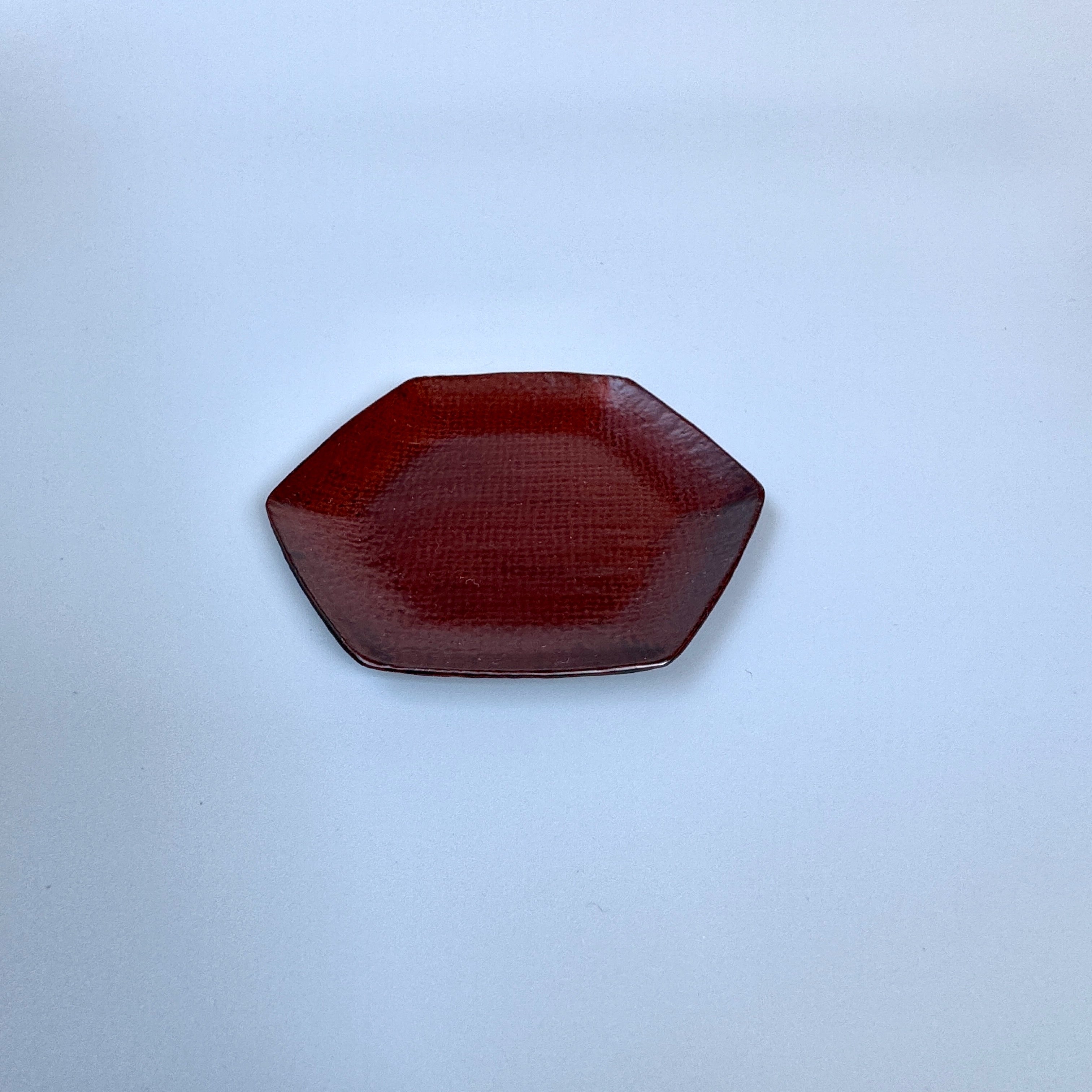 1015B_布目六角皿 溜