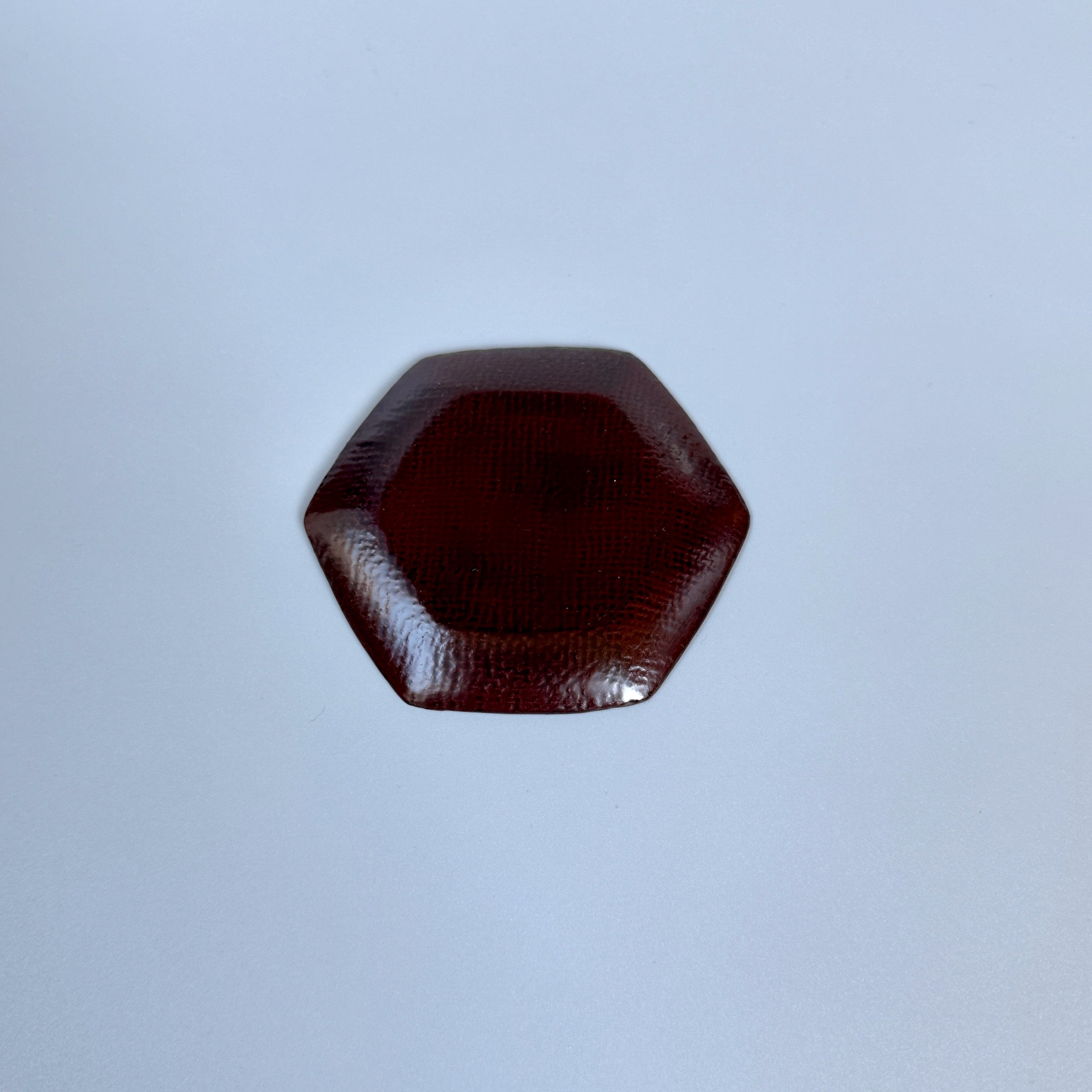 1015B_布目六角皿 溜