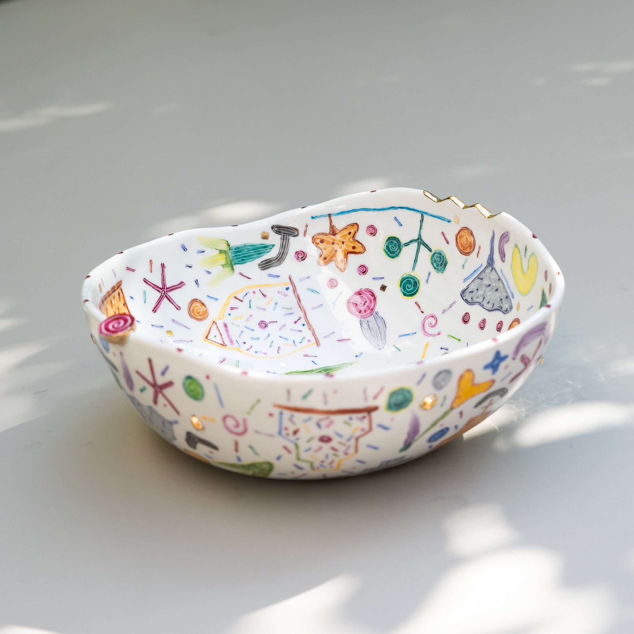 川口淳色絵金彩鉢新品 Arts&Interiors / アート&インテリア