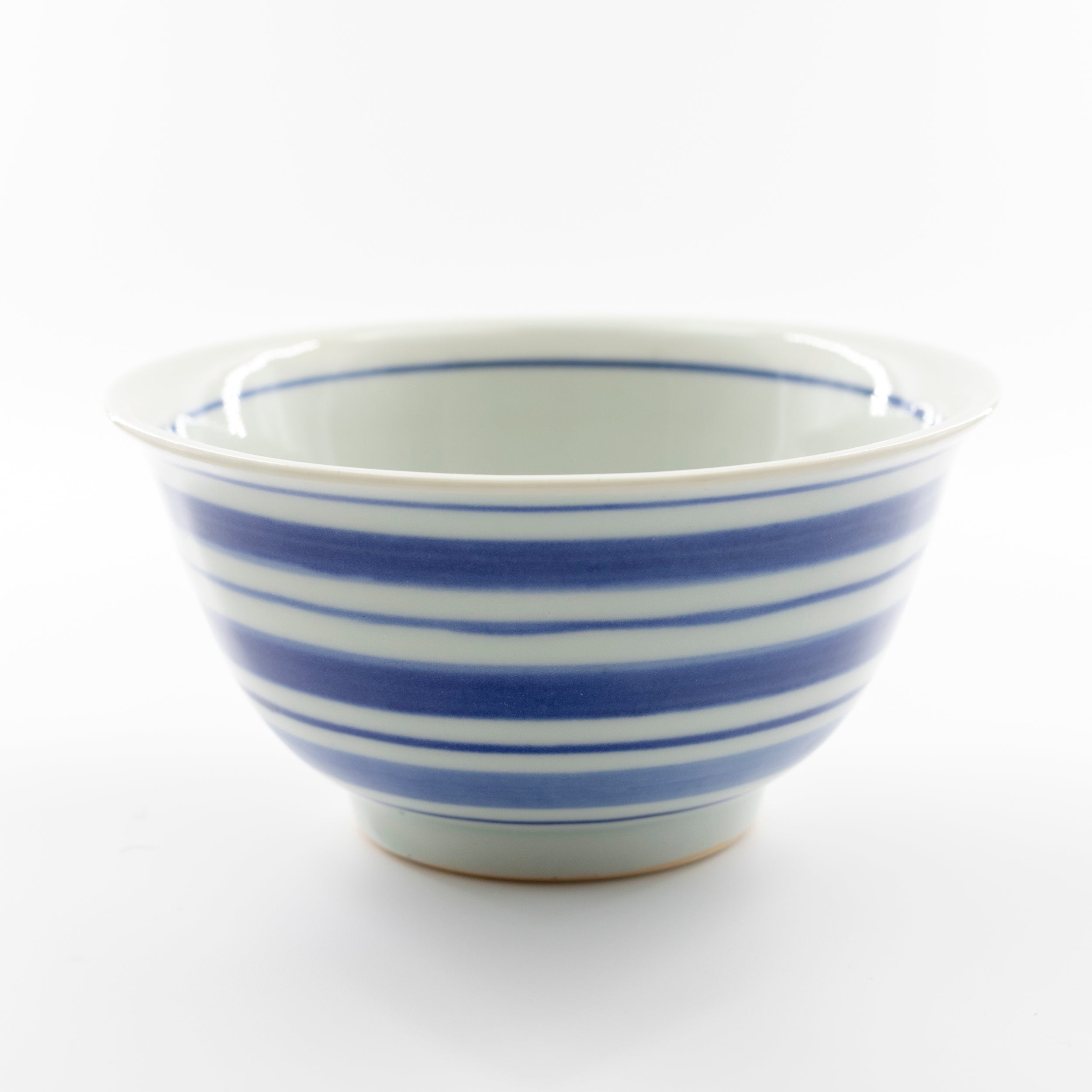 Blue and white bowl with spinning top motif