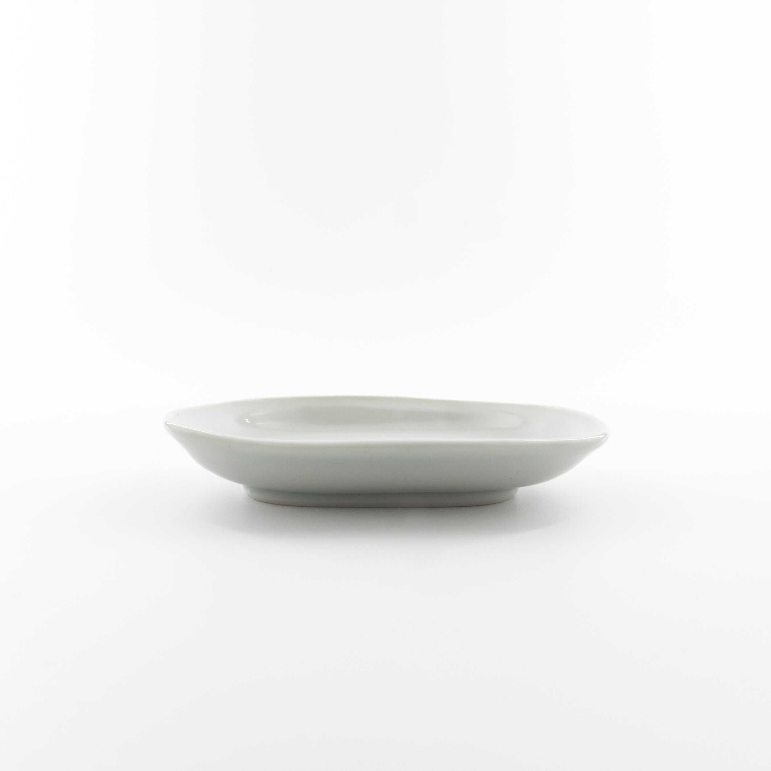 White porcelain oval plate