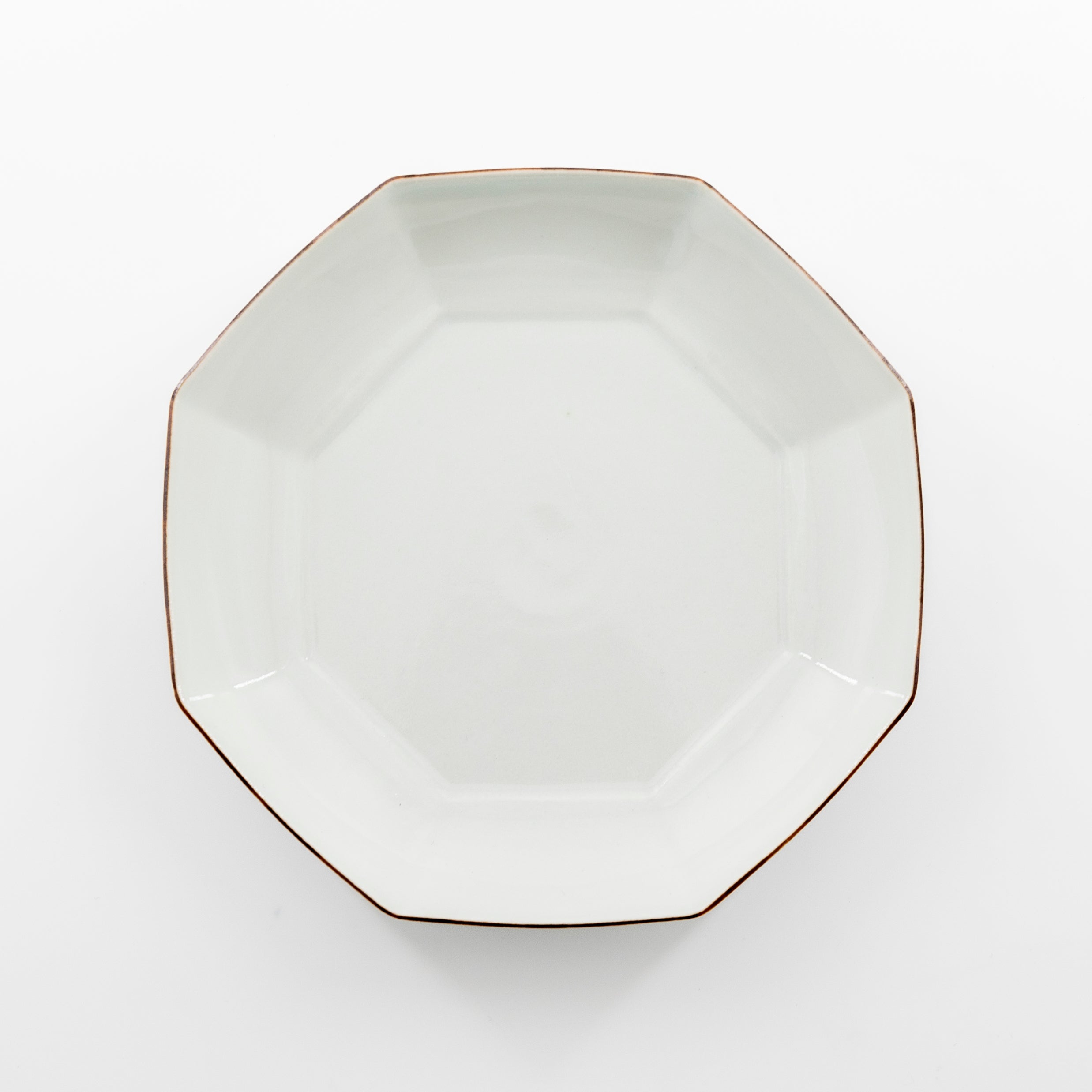 White porcelain lipstick octagonal dish