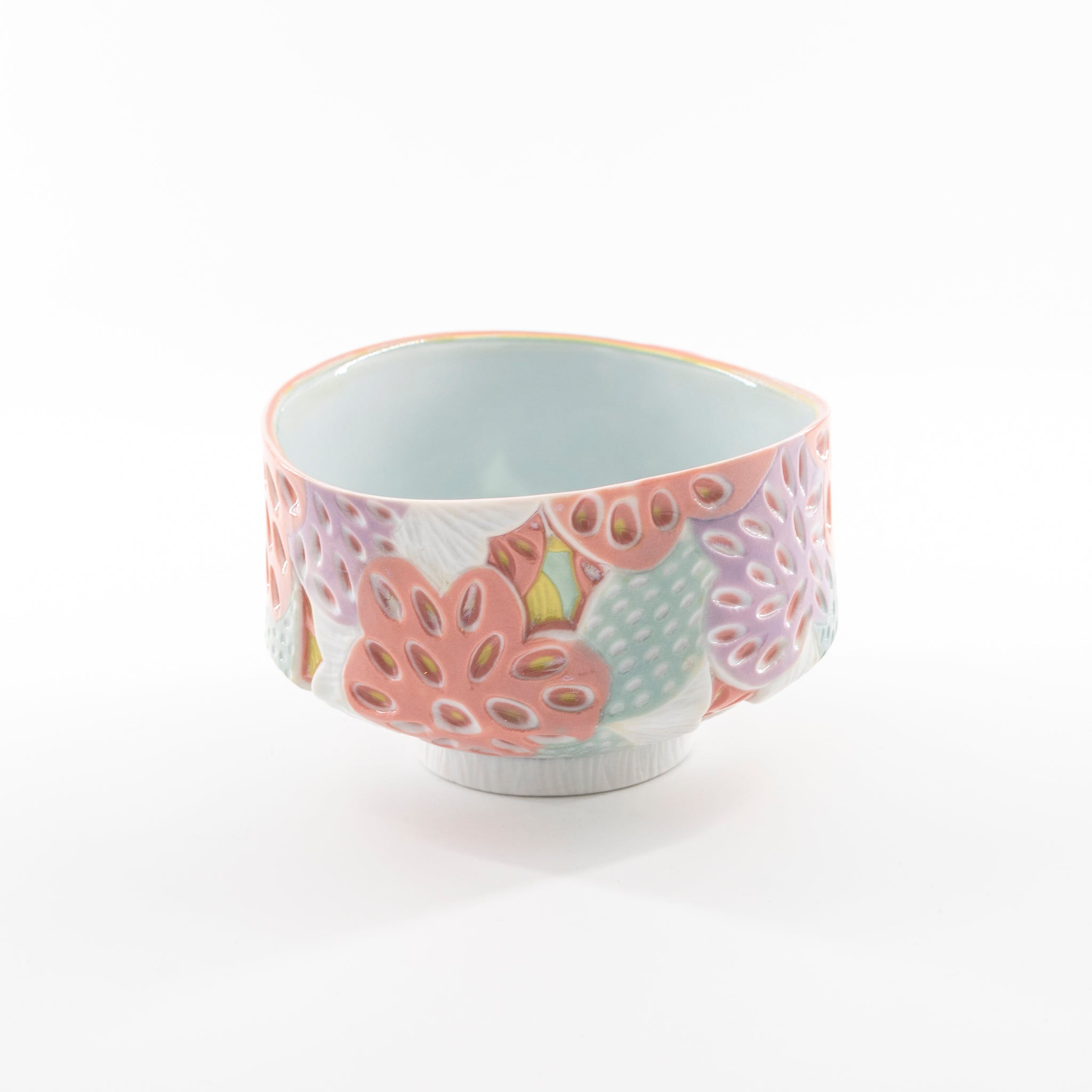 Layered porcelain tea bowl "Hanabana"