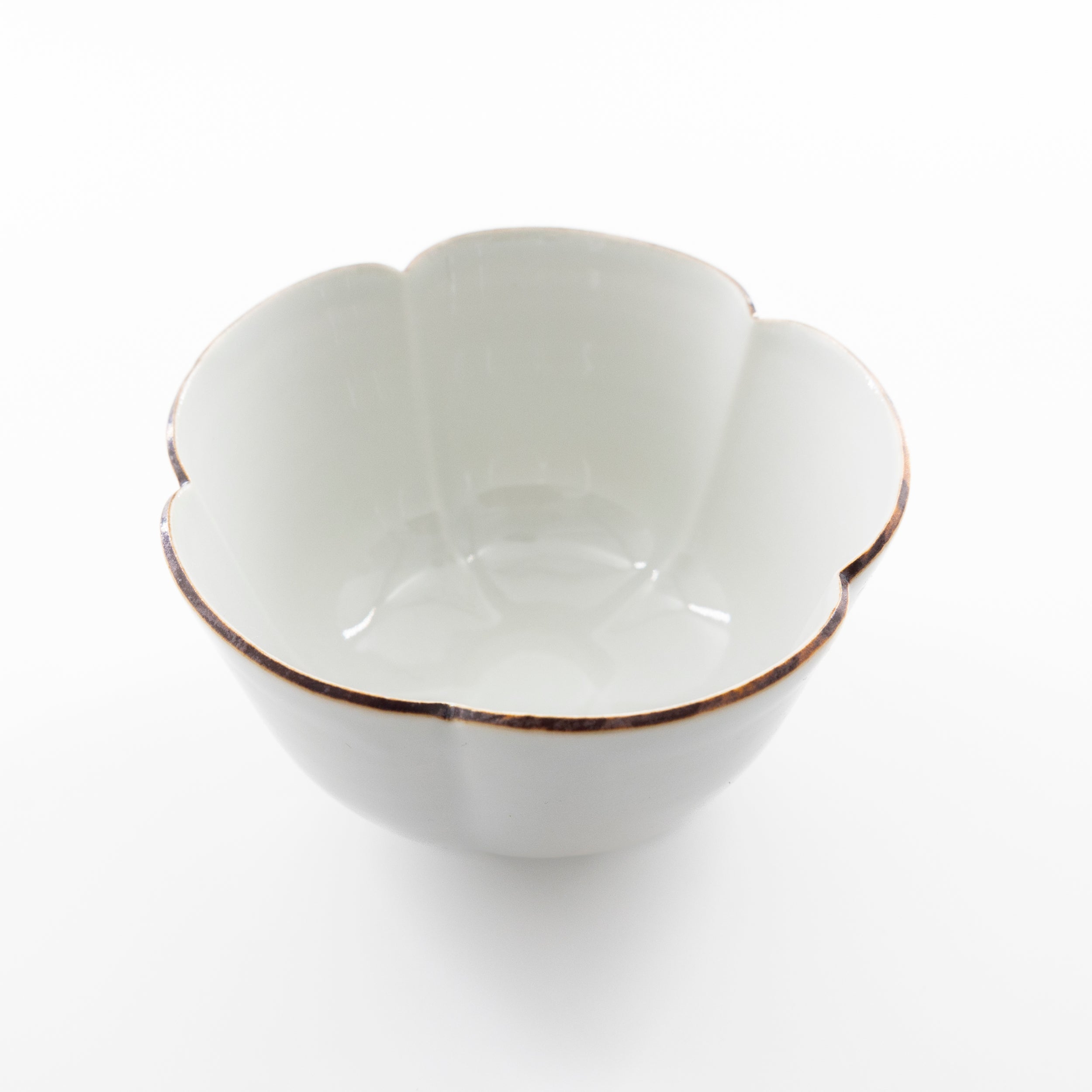 White porcelain lipstick plum small bowl