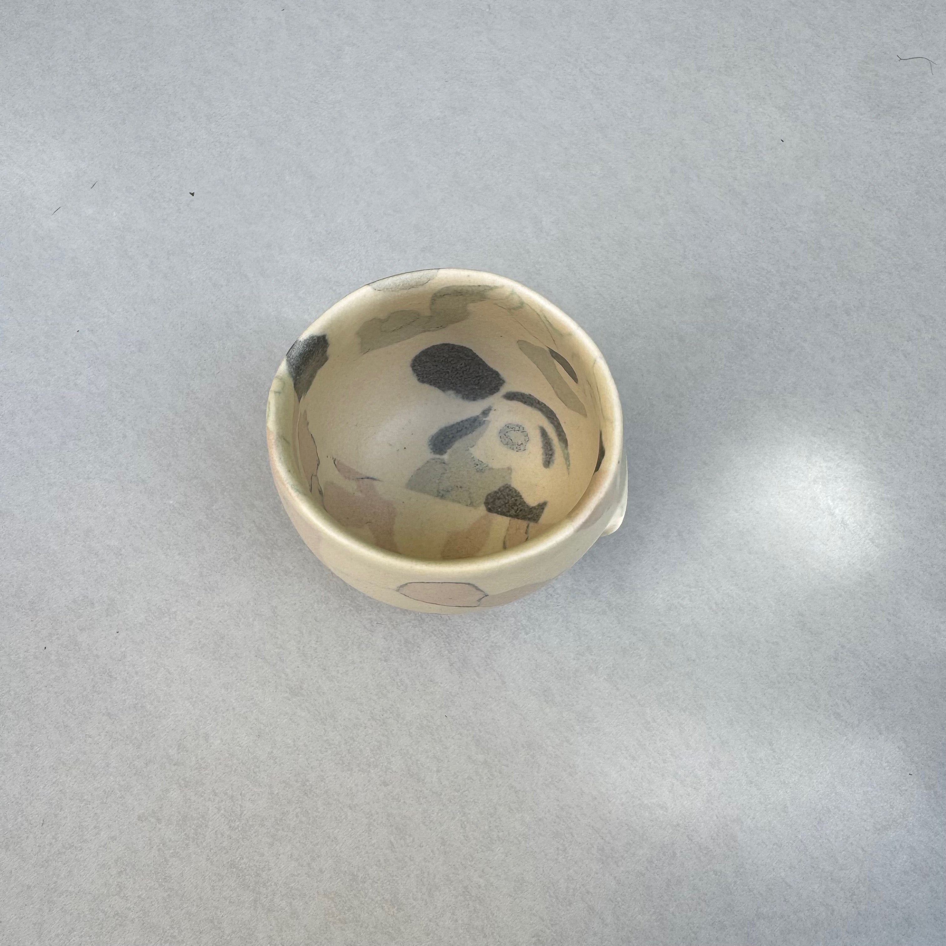 積層モザイク 片身替ぐい呑