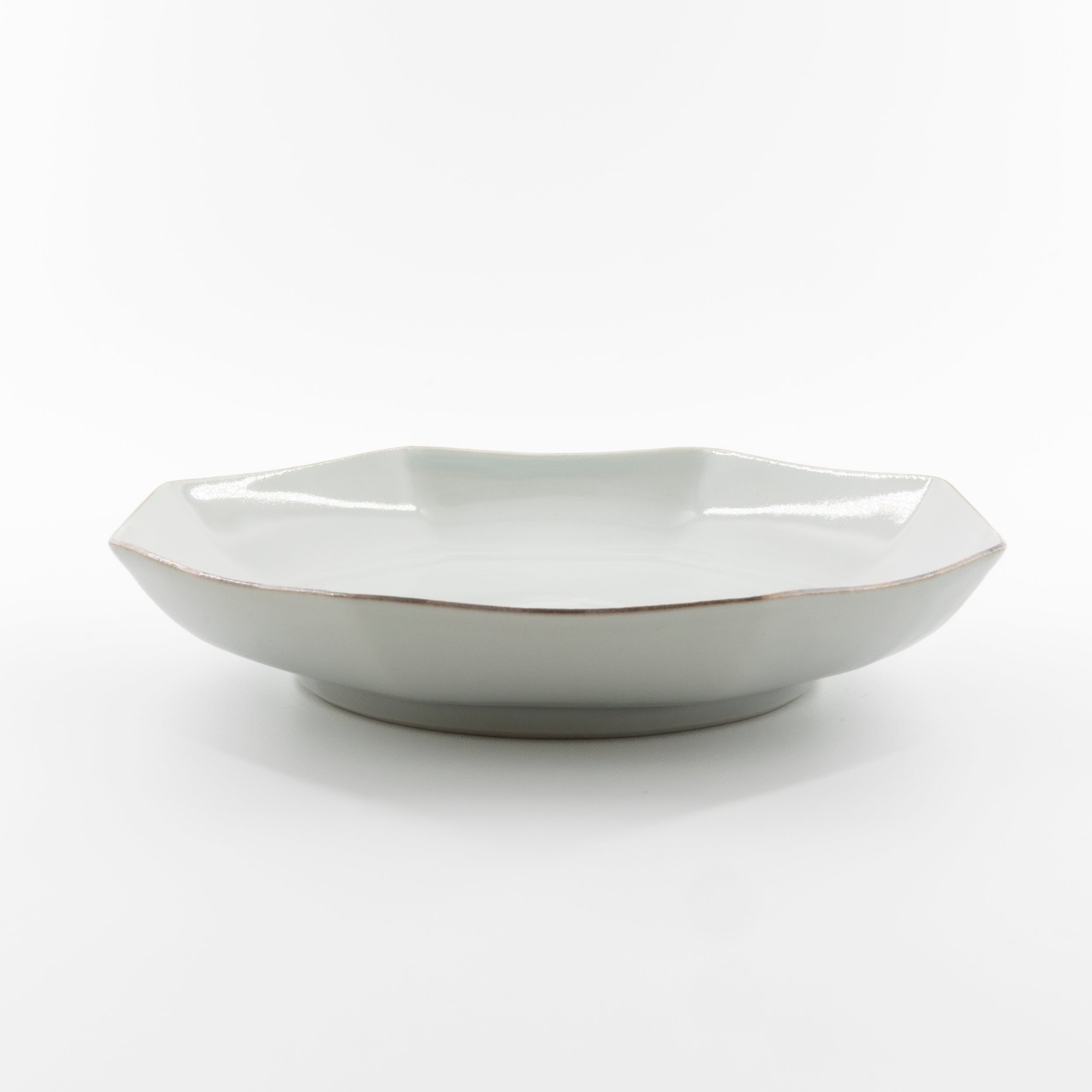 White porcelain lipstick octagonal dish