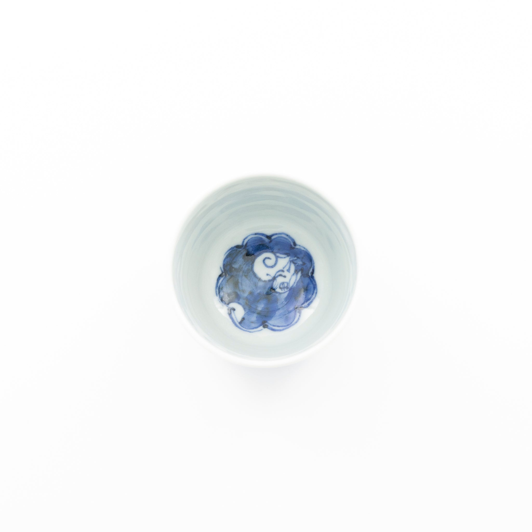 White rabbit motif sake cup