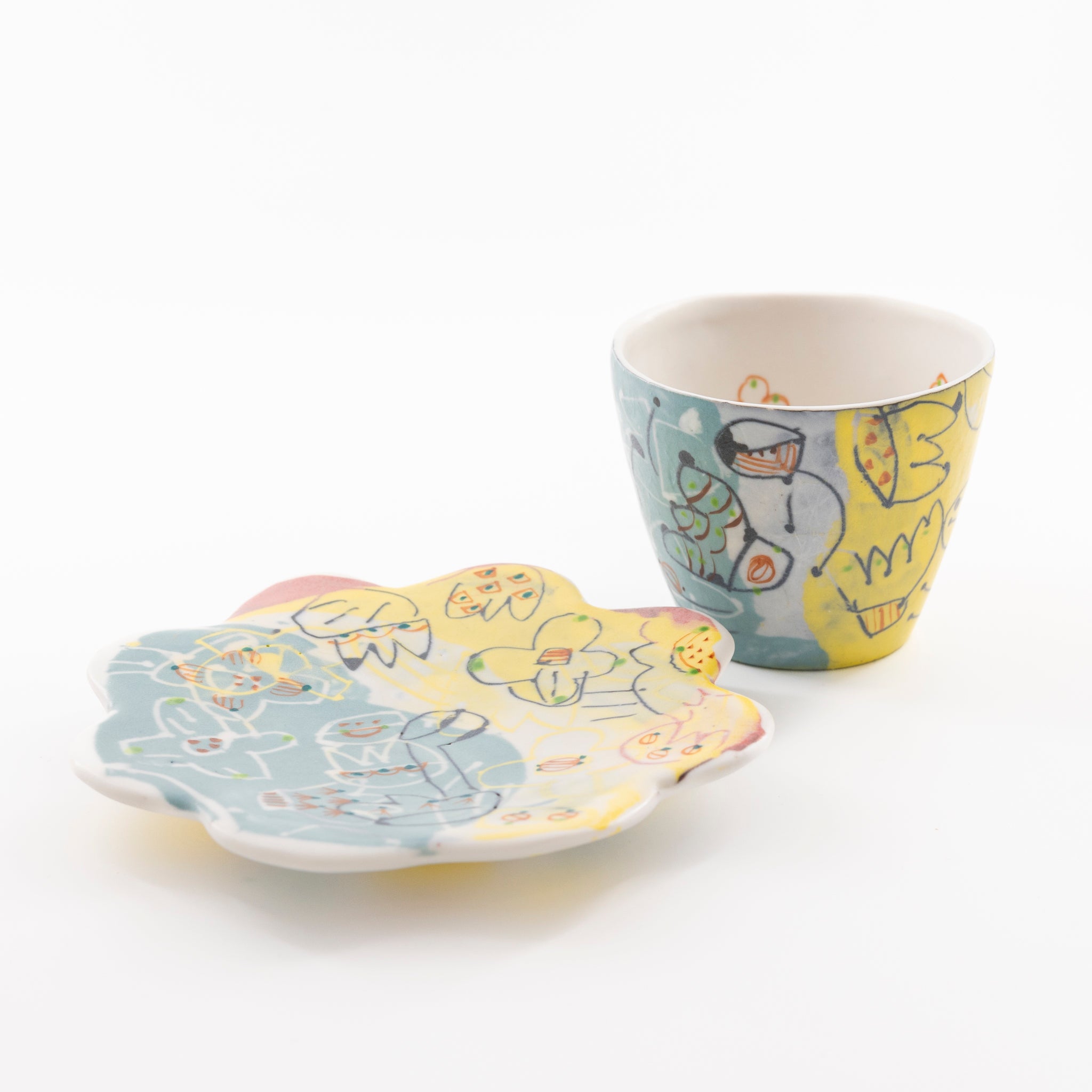 Colored Cup &amp; Saucer A