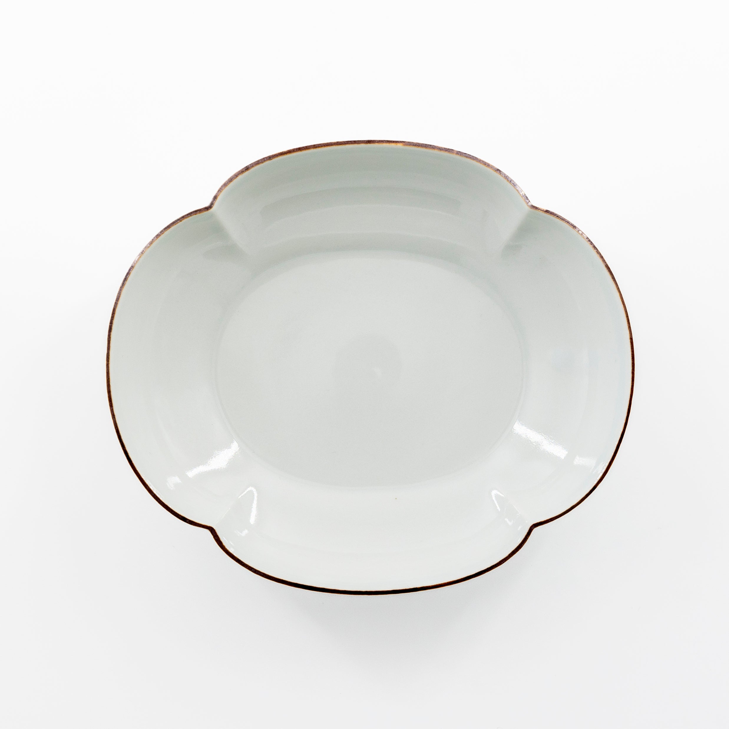 White porcelain lipstick plate