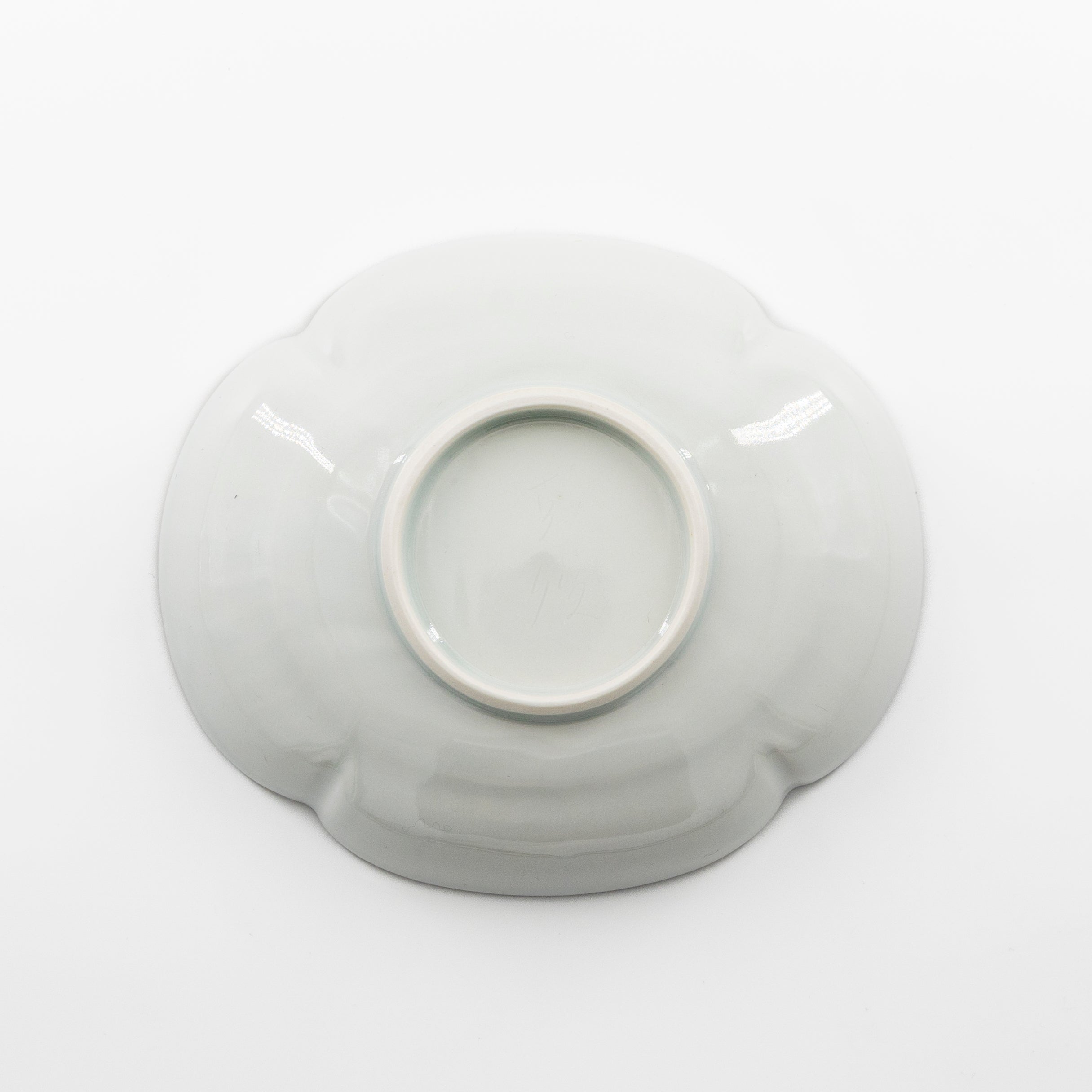 White porcelain lipstick plate