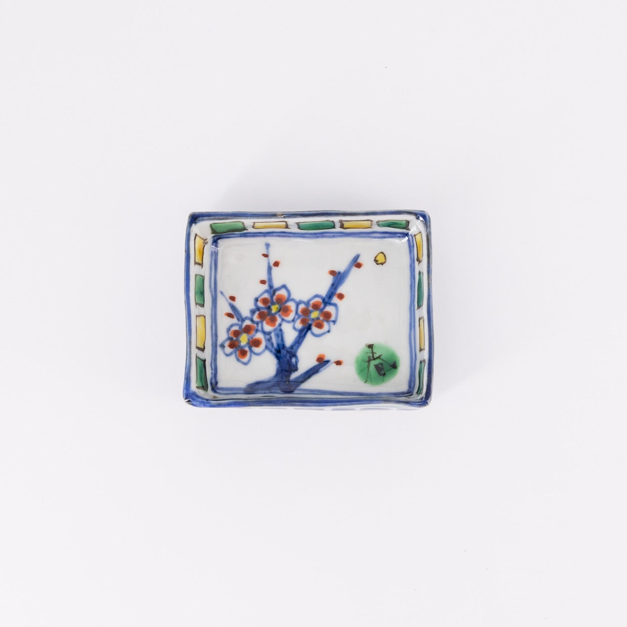 正木春蔵　色絵林間文楕円小鉢　2点セット 楽天市場】九谷焼：萬暦赤絵双龍文向付・正木春蔵《小皿・14.8cm