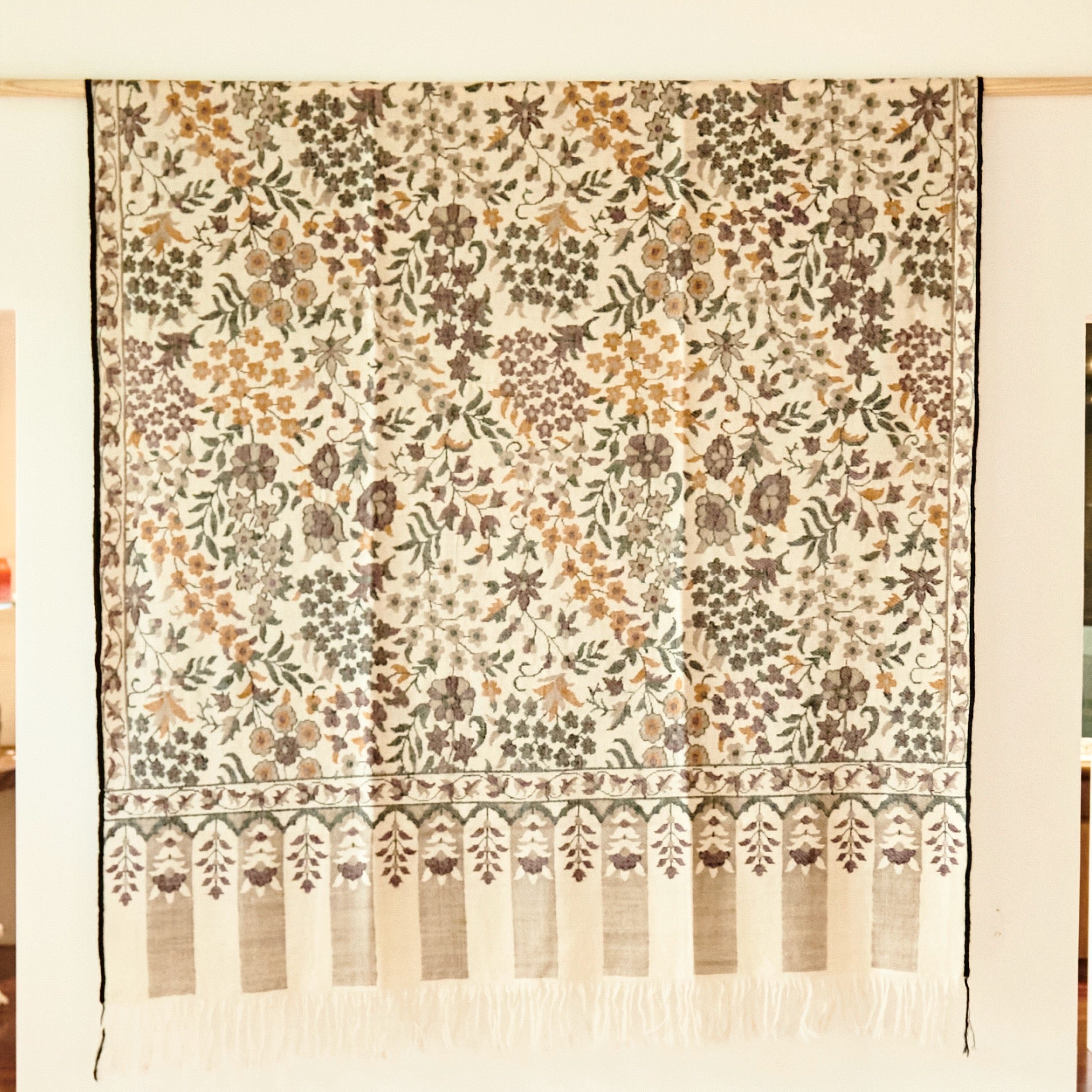 パシュミナショールカニ織　ジャマワール（DM作品）