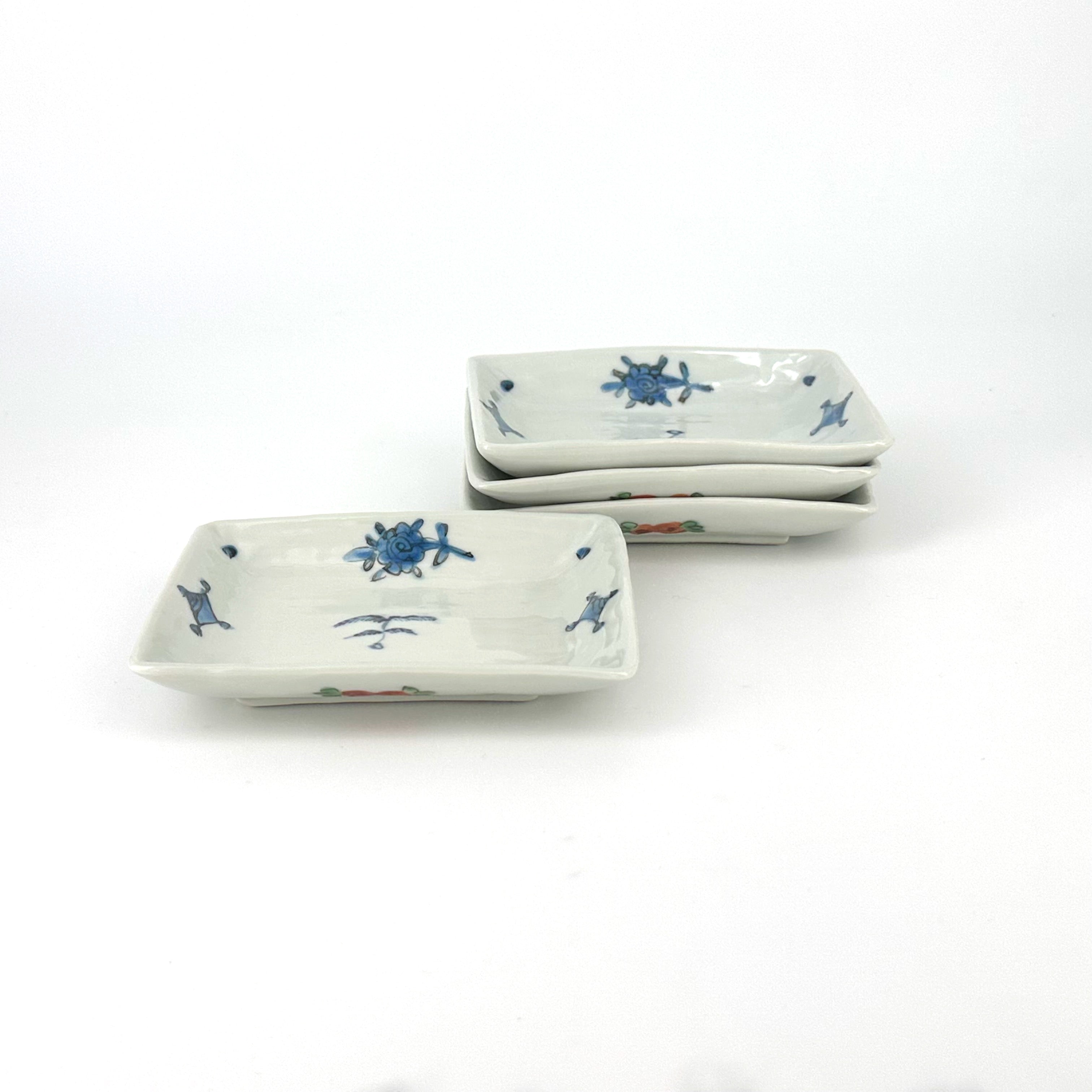 タンパン呉須長角小皿