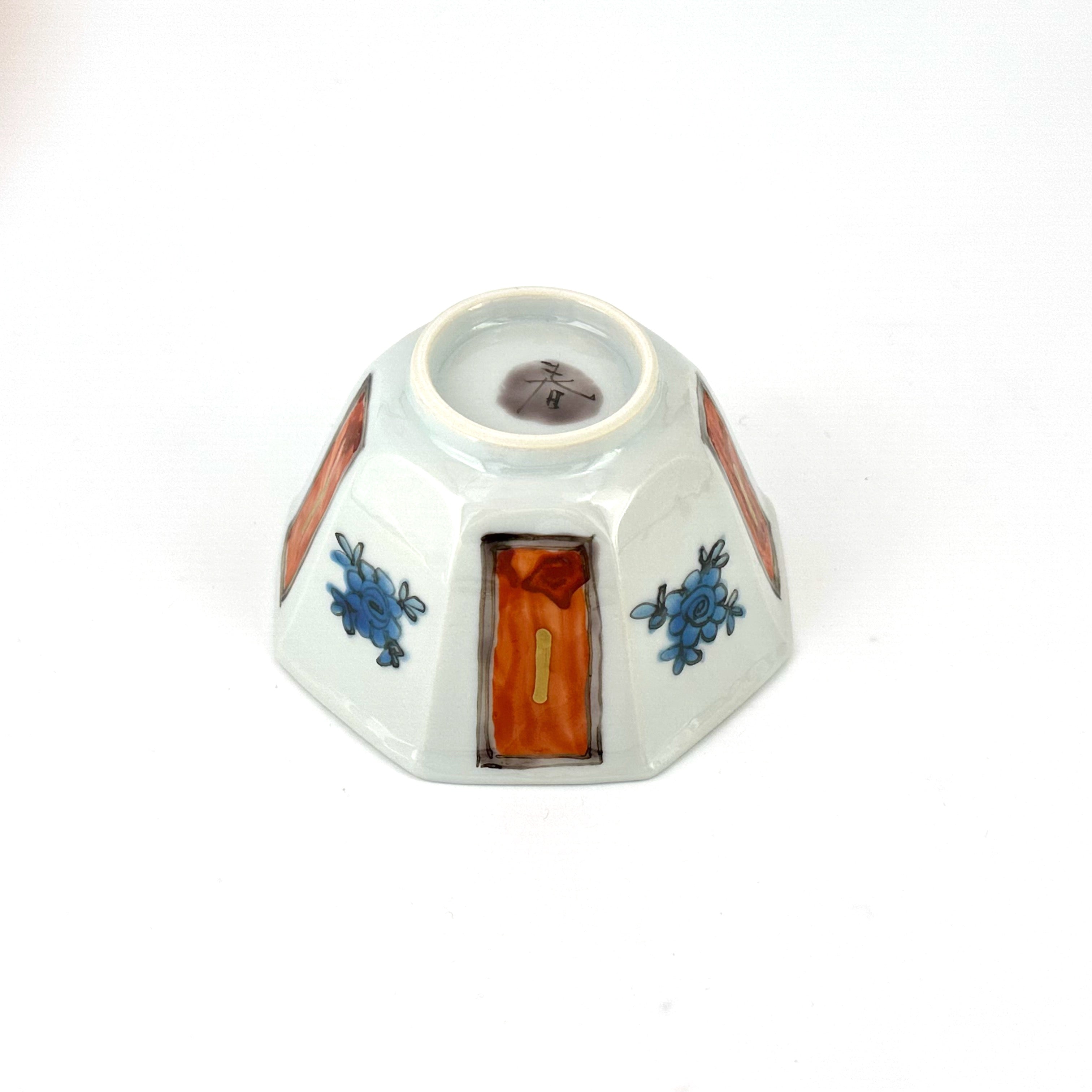 色絵金彩　八角小鉢