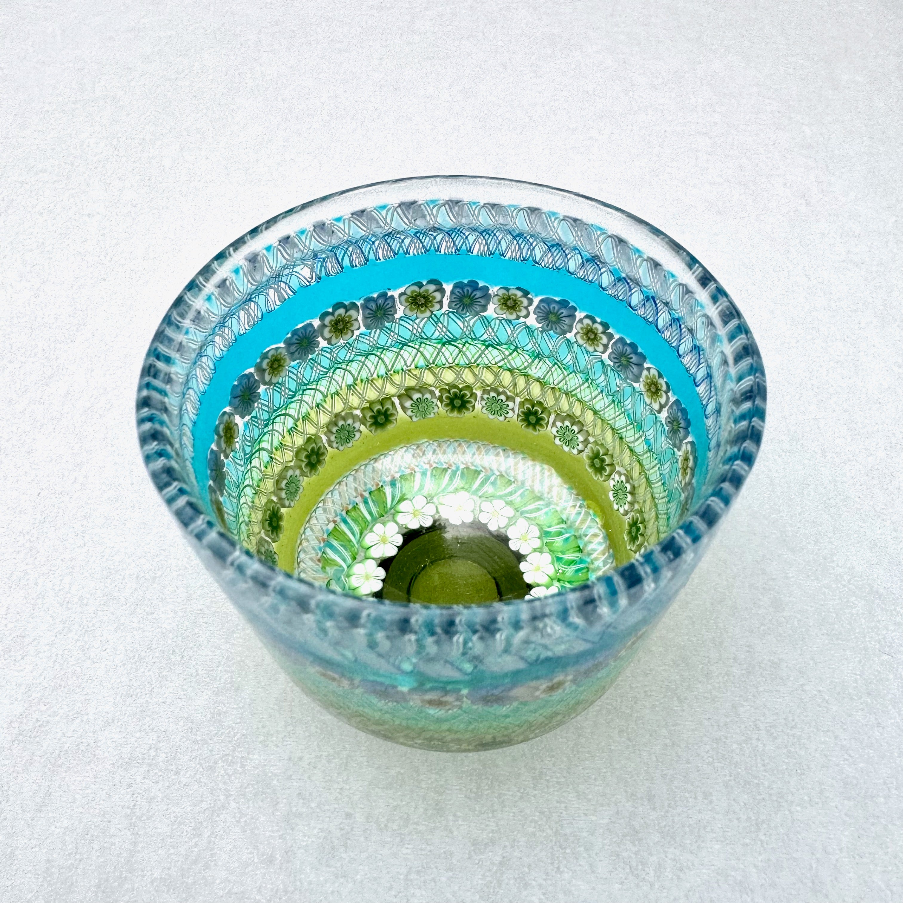 コアガラス冷酒杯　水とみどり