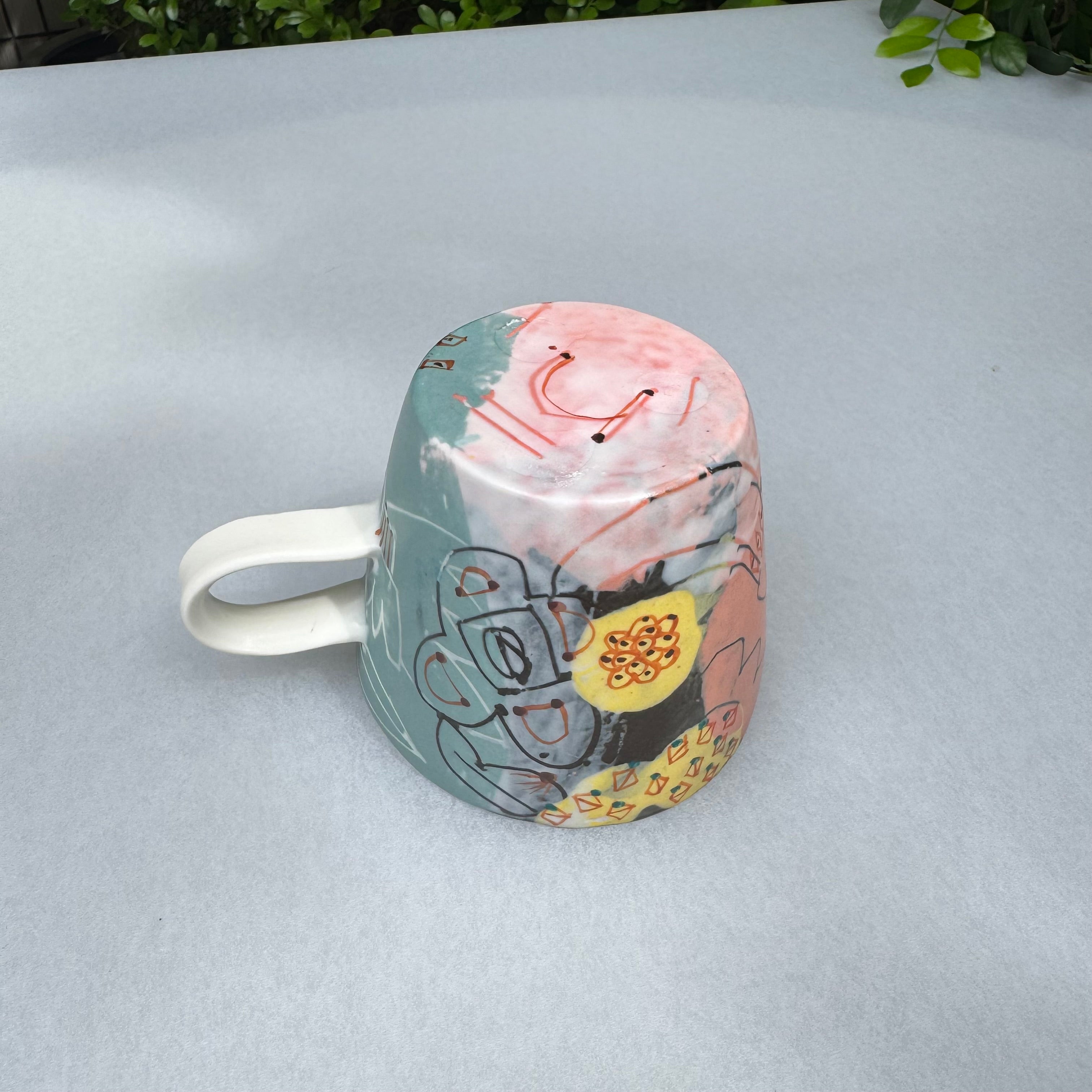 色絵マグカップ（細い取手）_A
