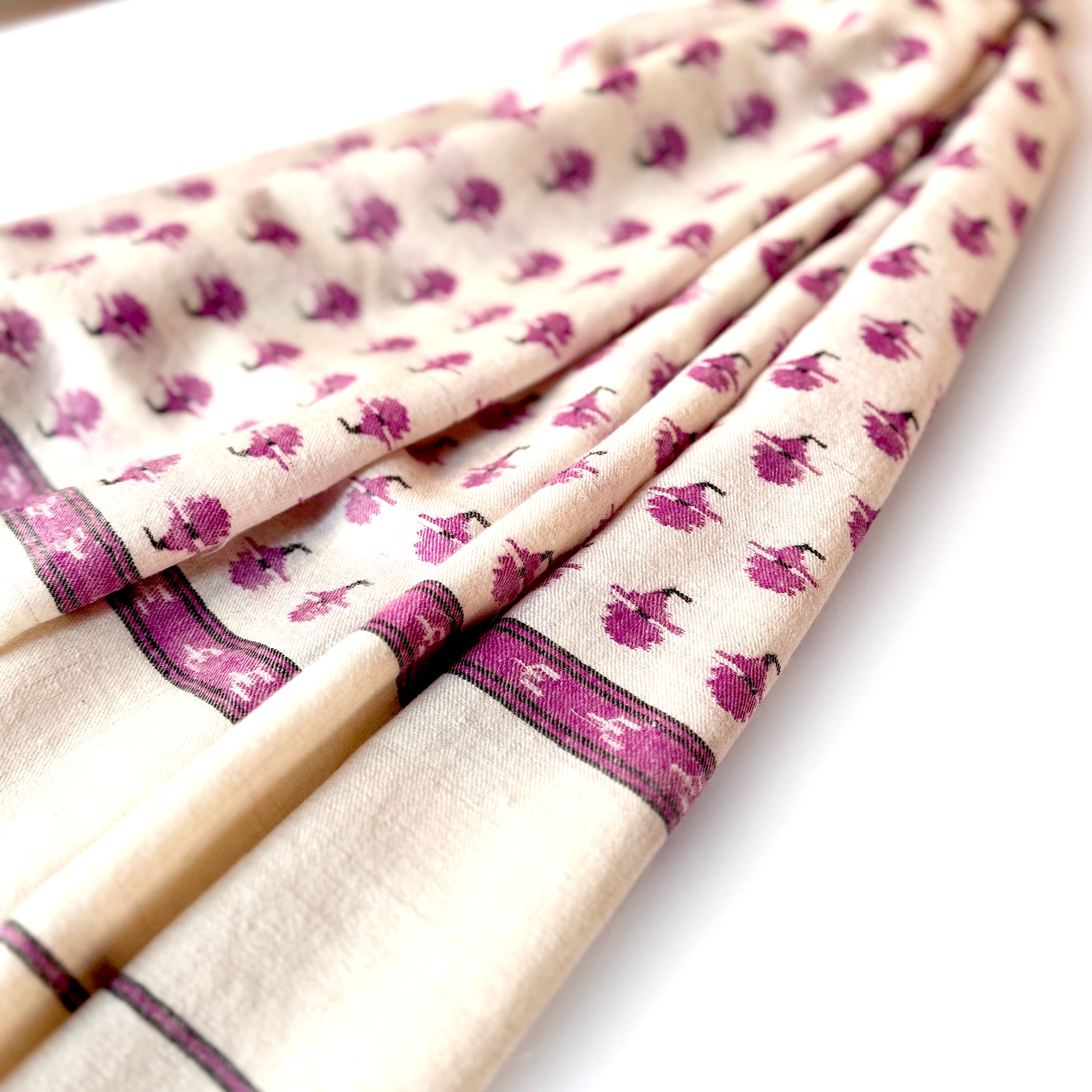 パシュミナショールカニ織　プティブティ