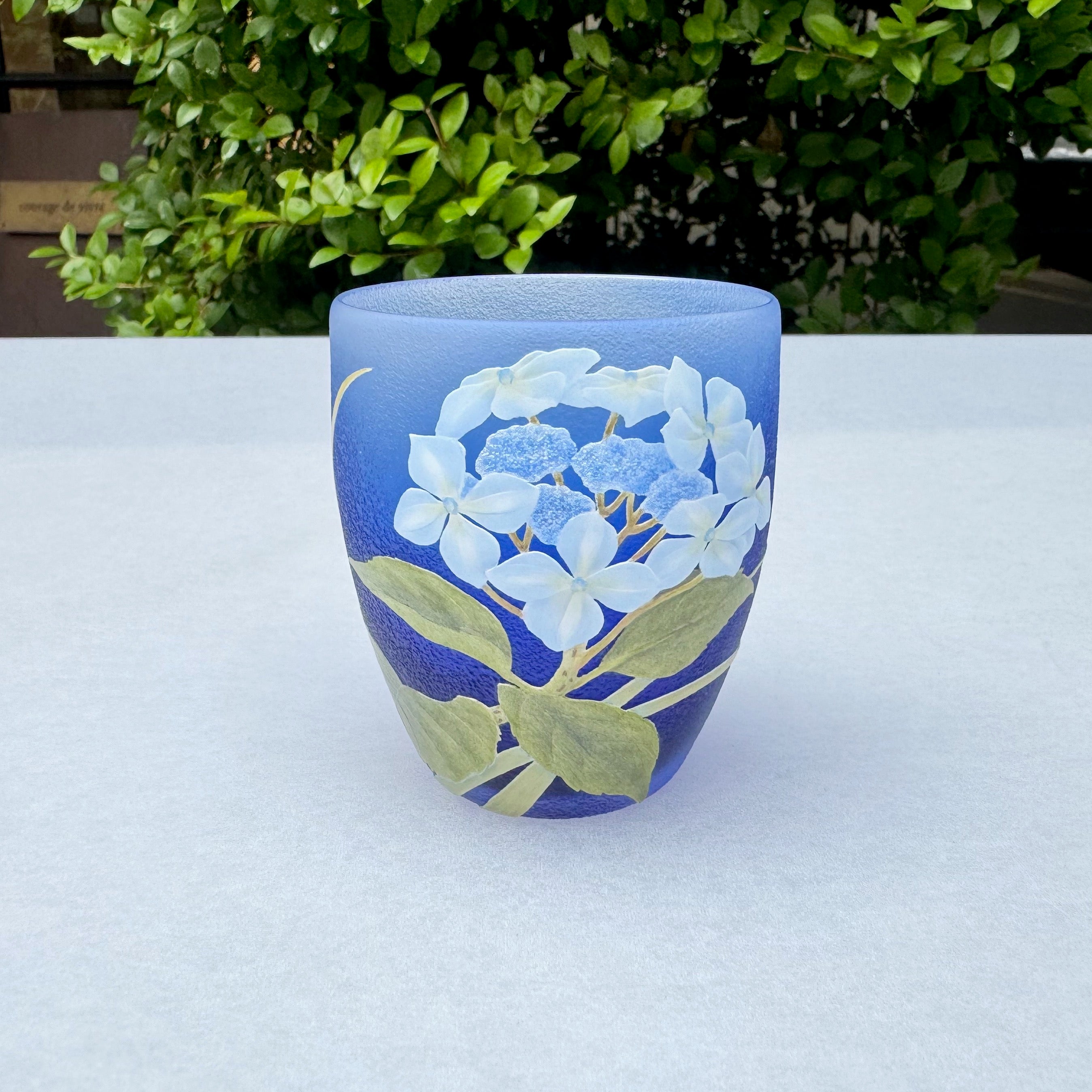 ぐい吞み「額紫陽花」