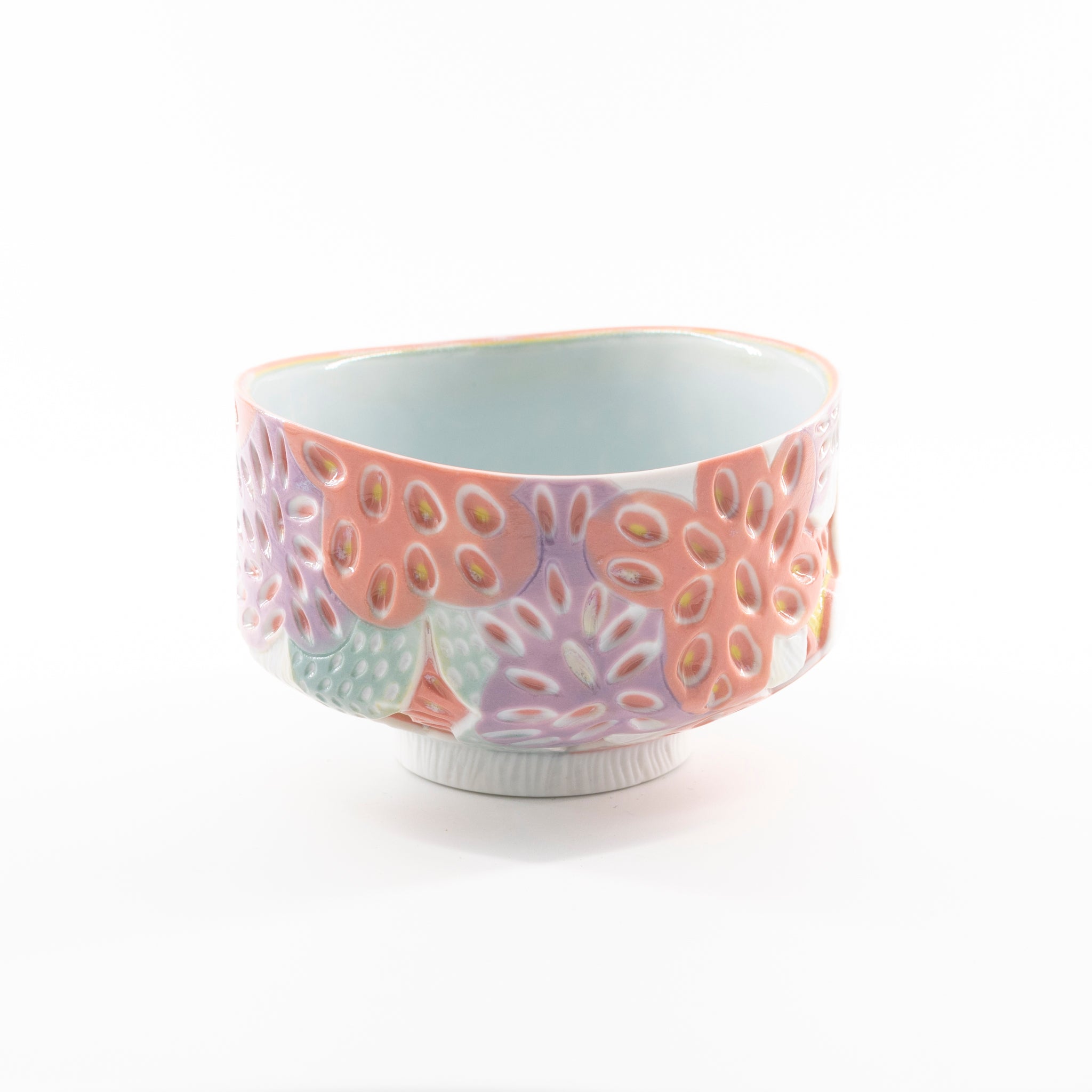 Layered porcelain tea bowl "Hanabana"