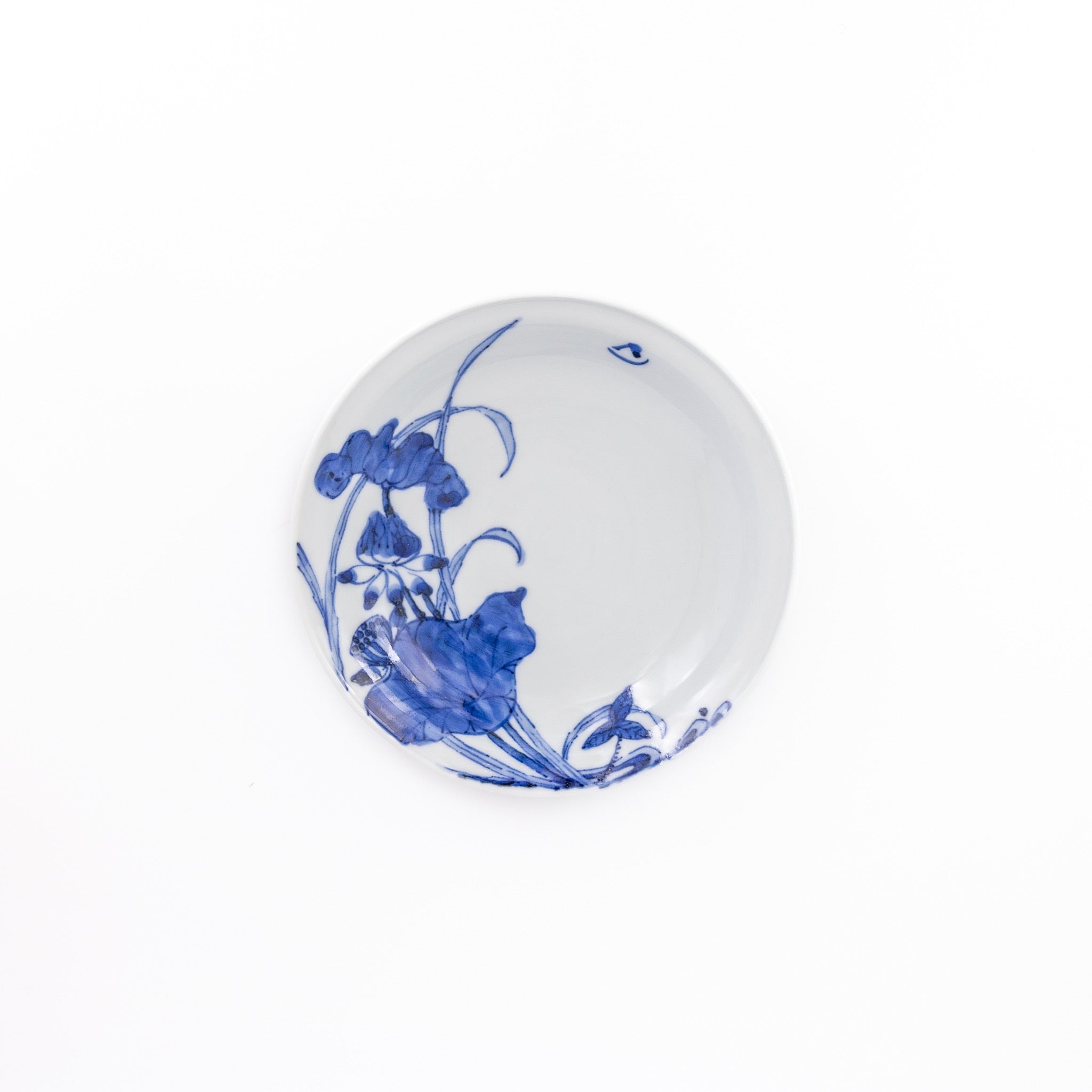 蓮池片身図深皿(6寸)