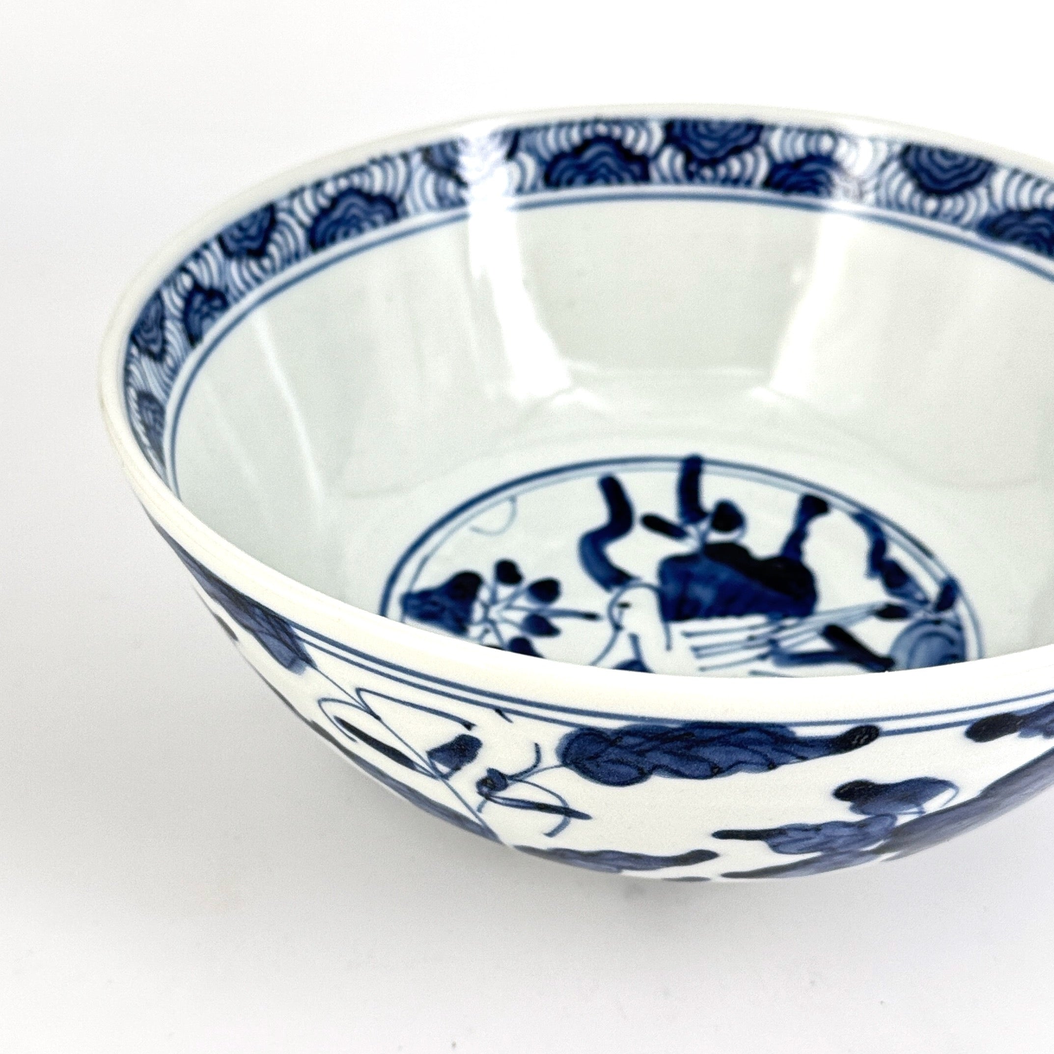 蓮鷺牡丹文鉢(21cm)